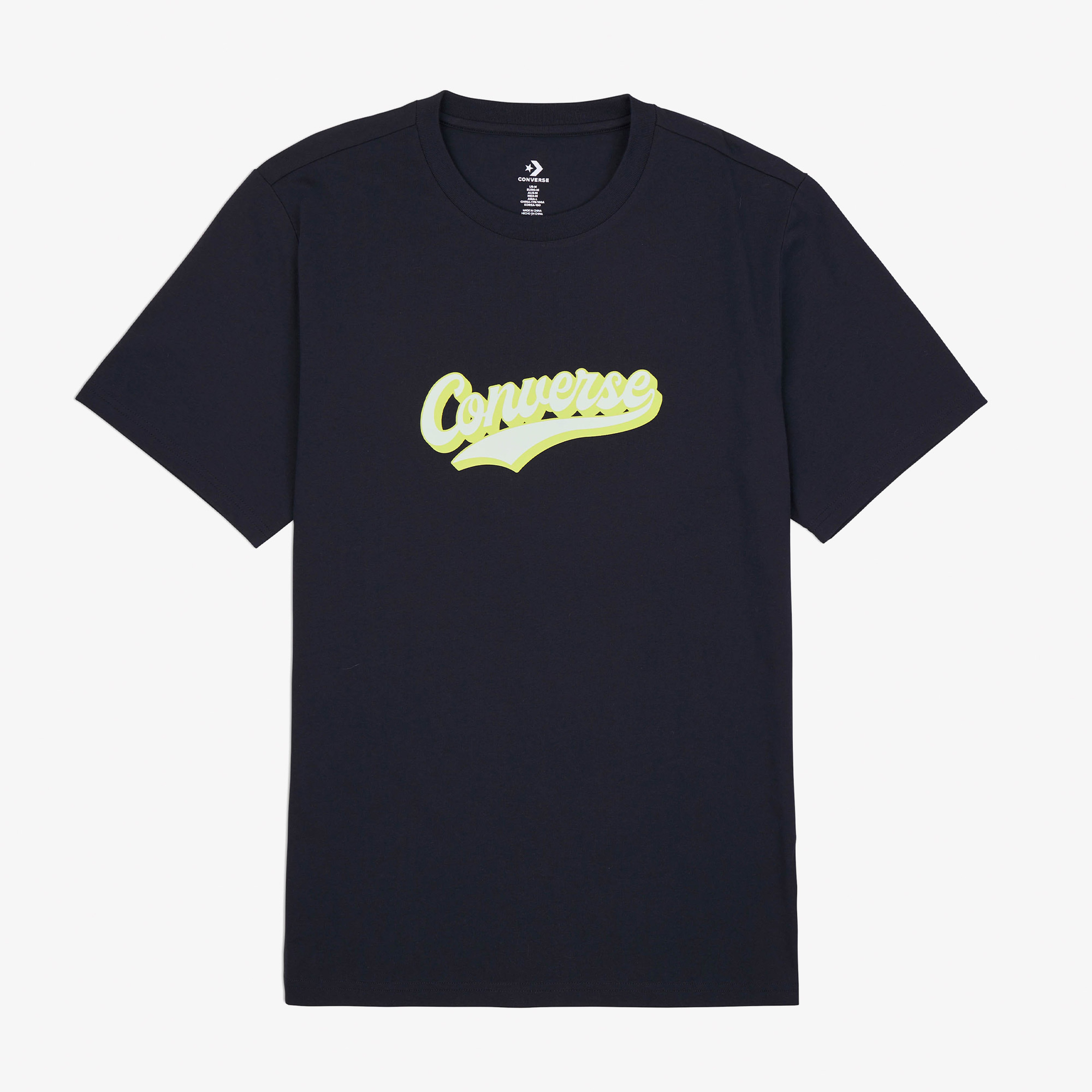 Converse Classic Erkek Baskılı Siyah T-Shirt