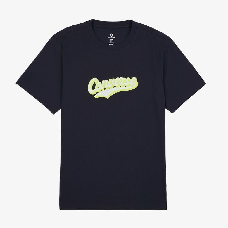 Converse Classic Erkek Baskılı Siyah T-Shirt