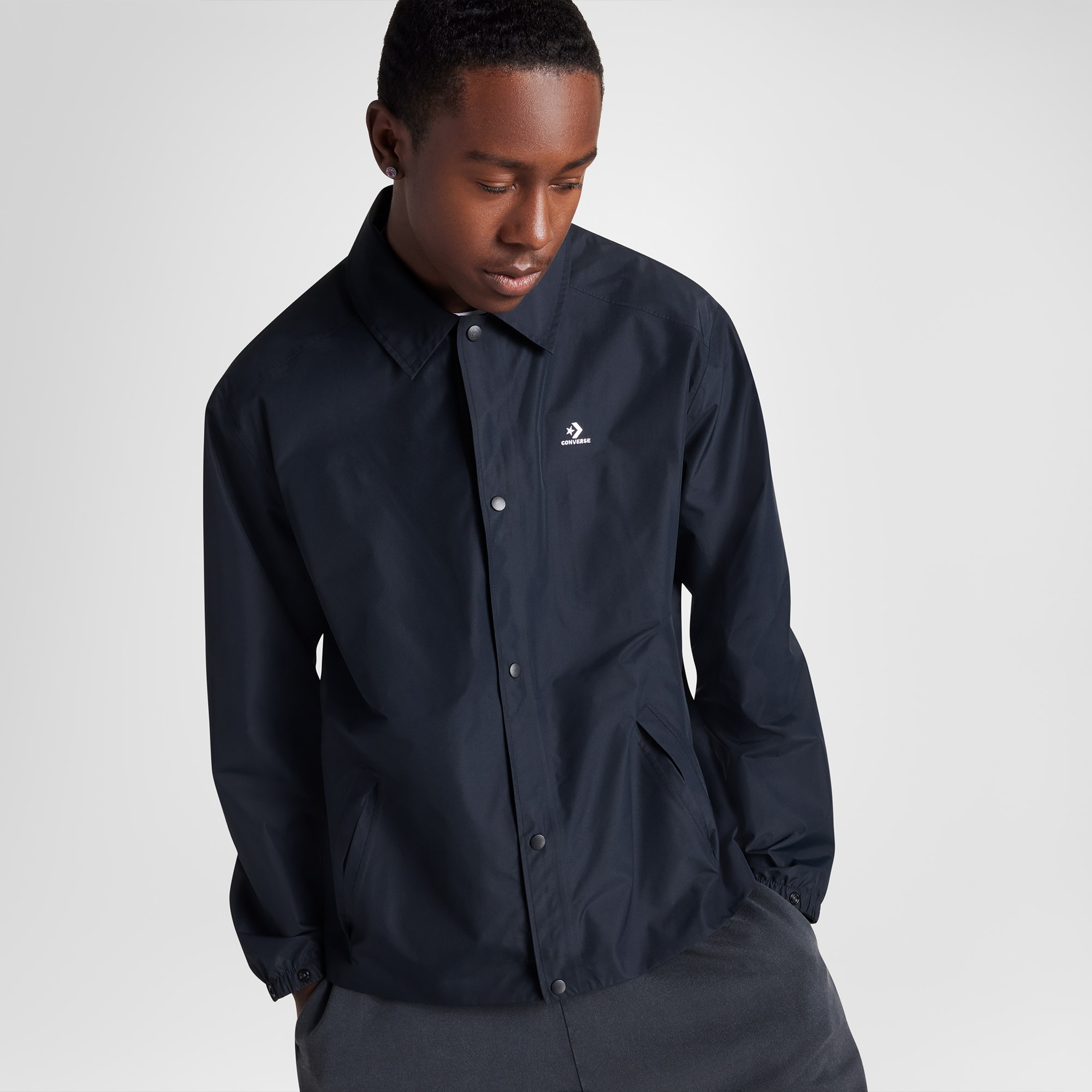 Converse Andover Weatherproof Coaches Erkek Siyah Ceket