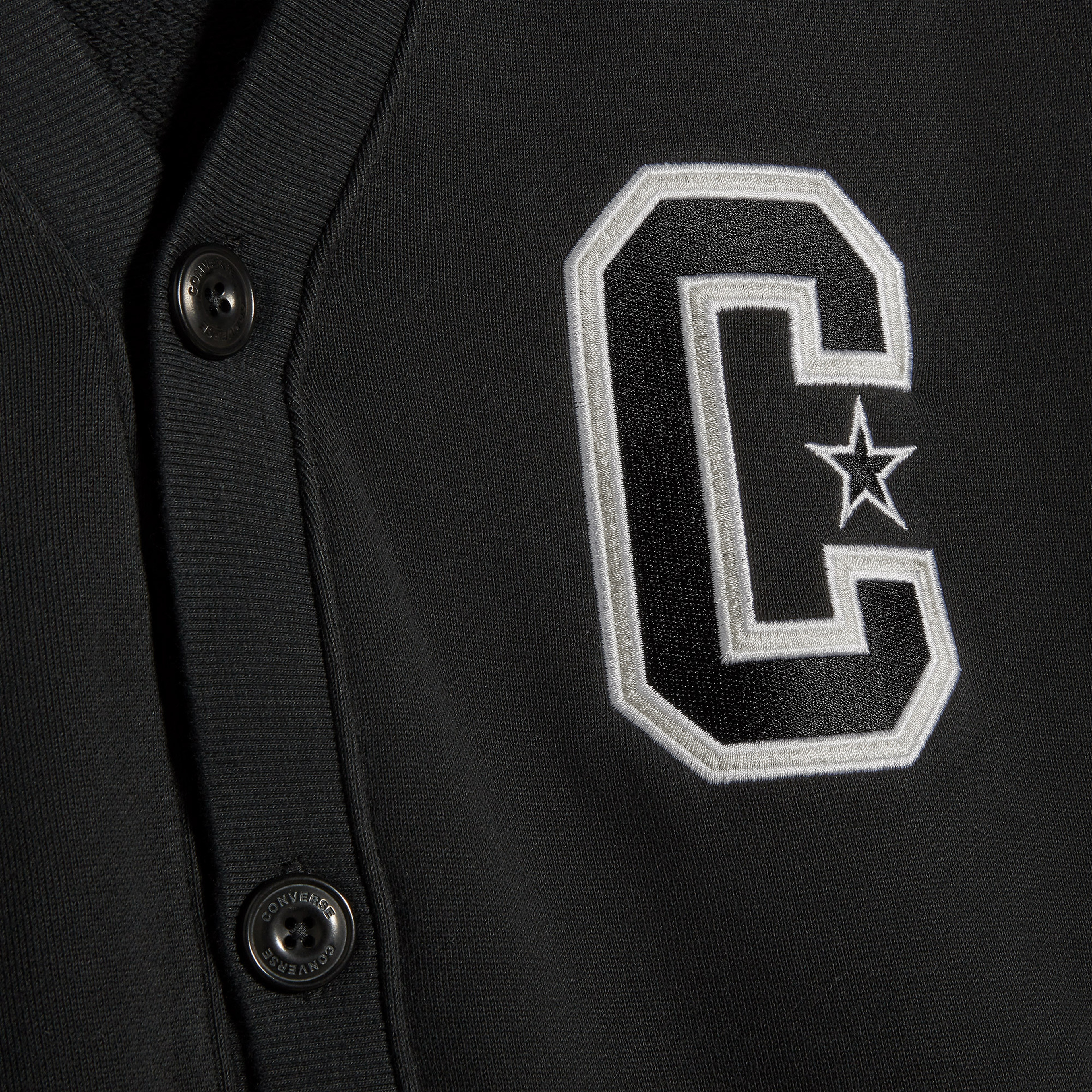 Converse Retro Cardigan Erkek Siyah Hırka