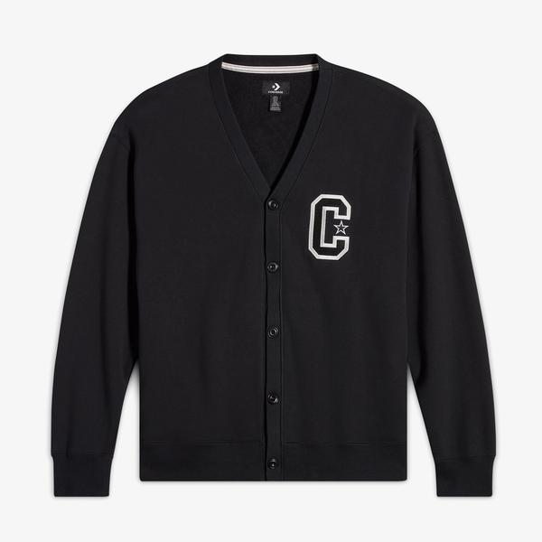 Converse Retro Cardigan Erkek Siyah Hırka