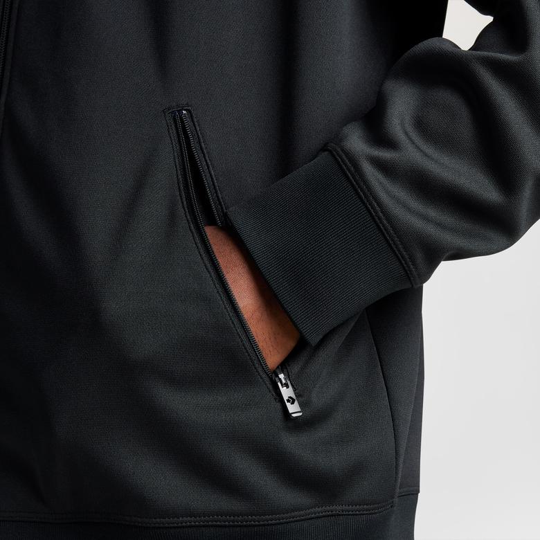 Converse Retro Track  Erkek Grafik Baskılı Siyah Ceket