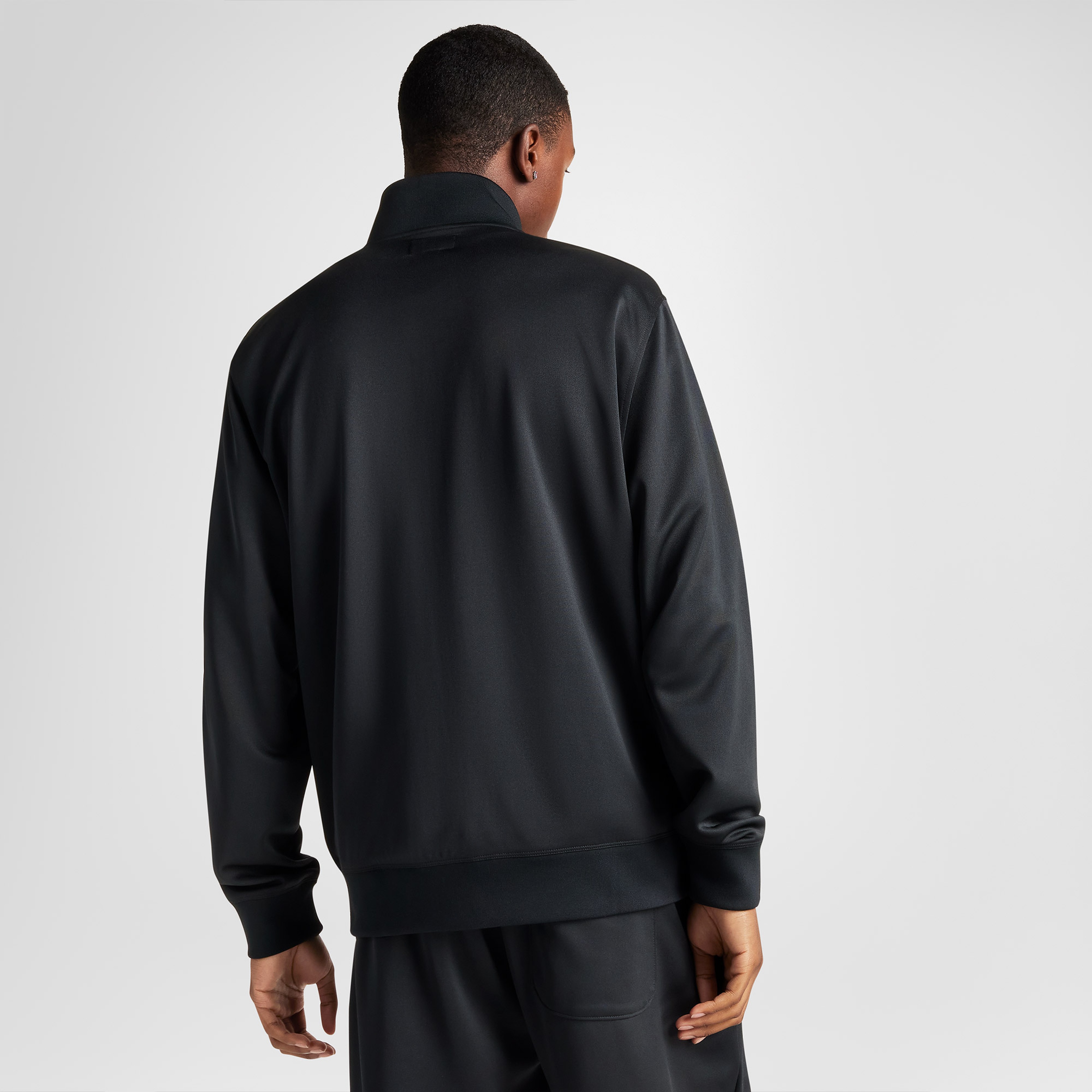 Converse Retro Track  Erkek Grafik Baskılı Siyah Ceket