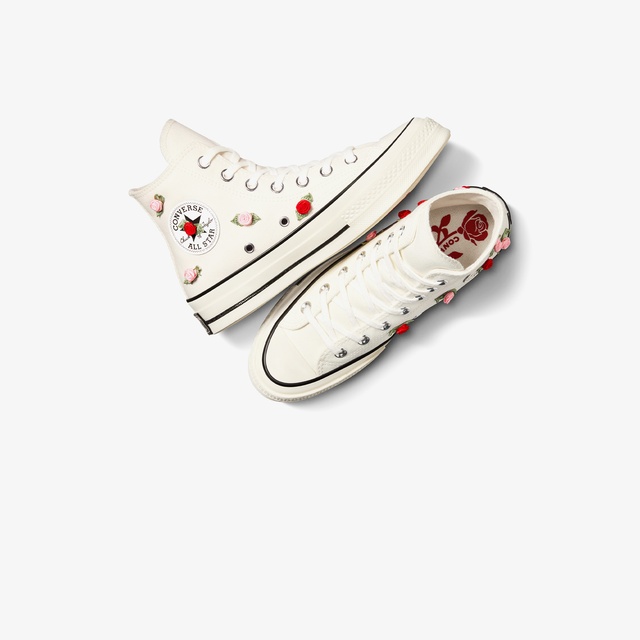 Converse Krem Converse Chuck 70 Roses Unisex Sneaker