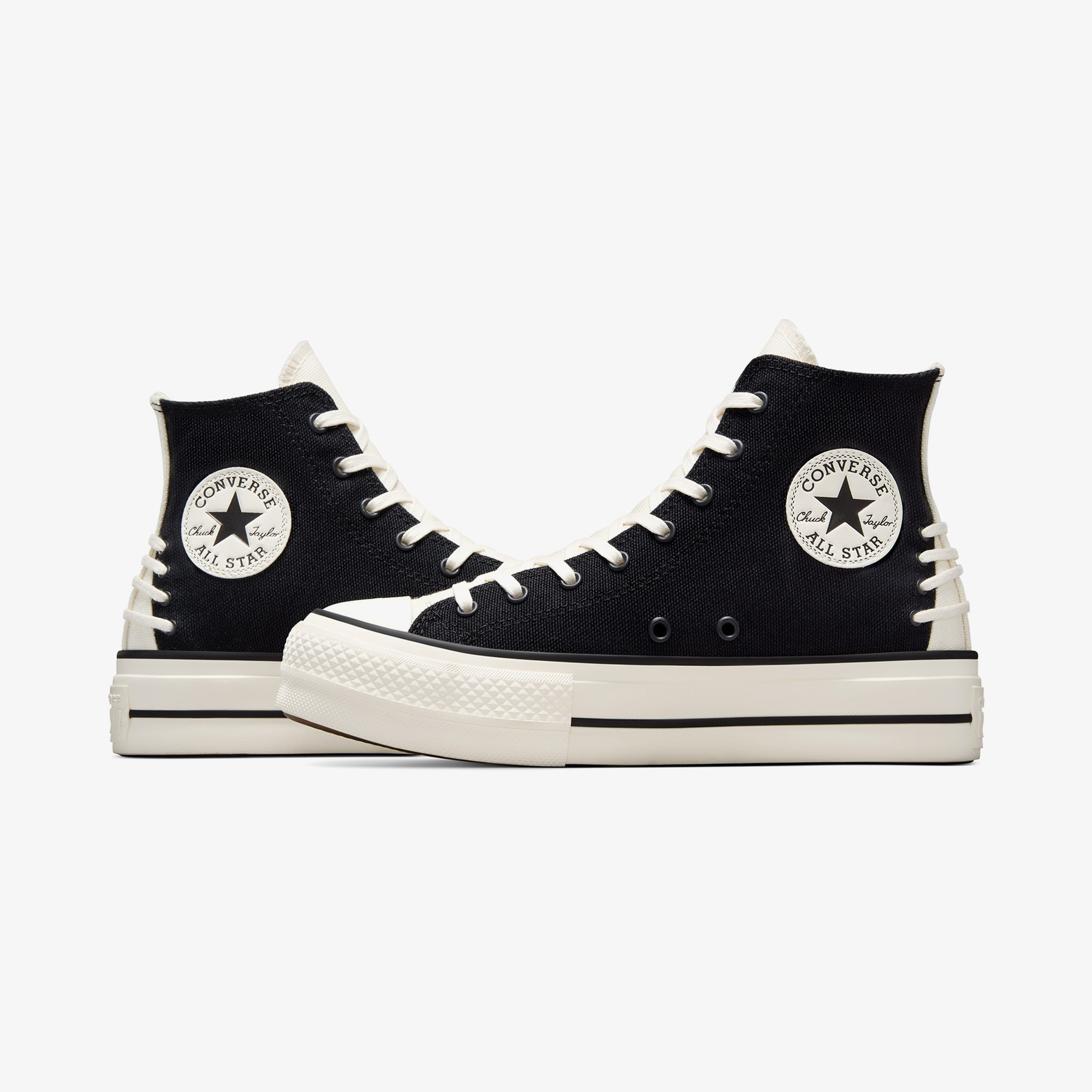 Converse Chuck Taylor All Star Crafted Laces Lift Unisex Siyah Platform Sneaker