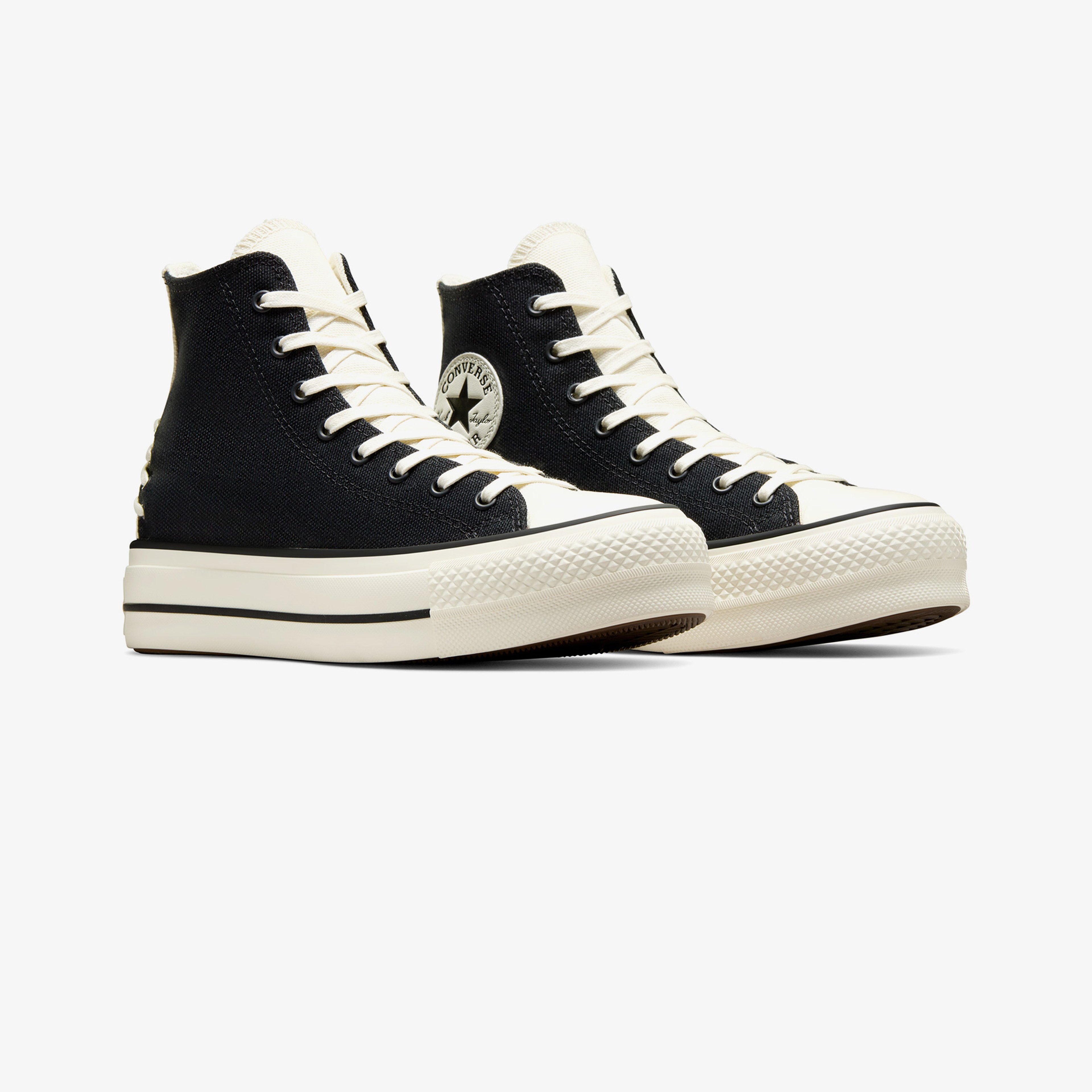 Converse Chuck Taylor All Star Crafted Laces Lift Unisex Siyah Platform Sneaker