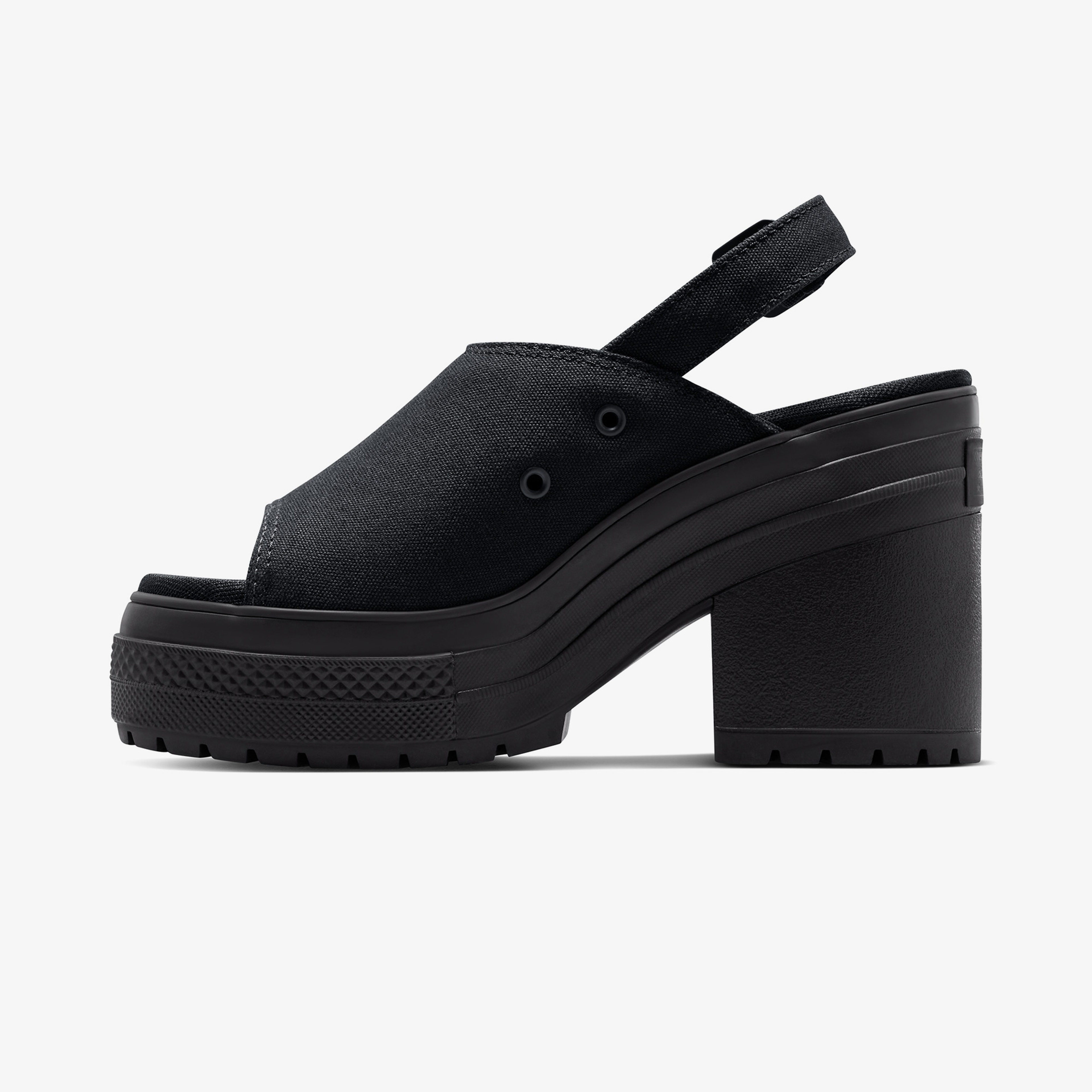 Converse Chuck 70 De Luxe Heel Unisex Siyah Platform Sandalet