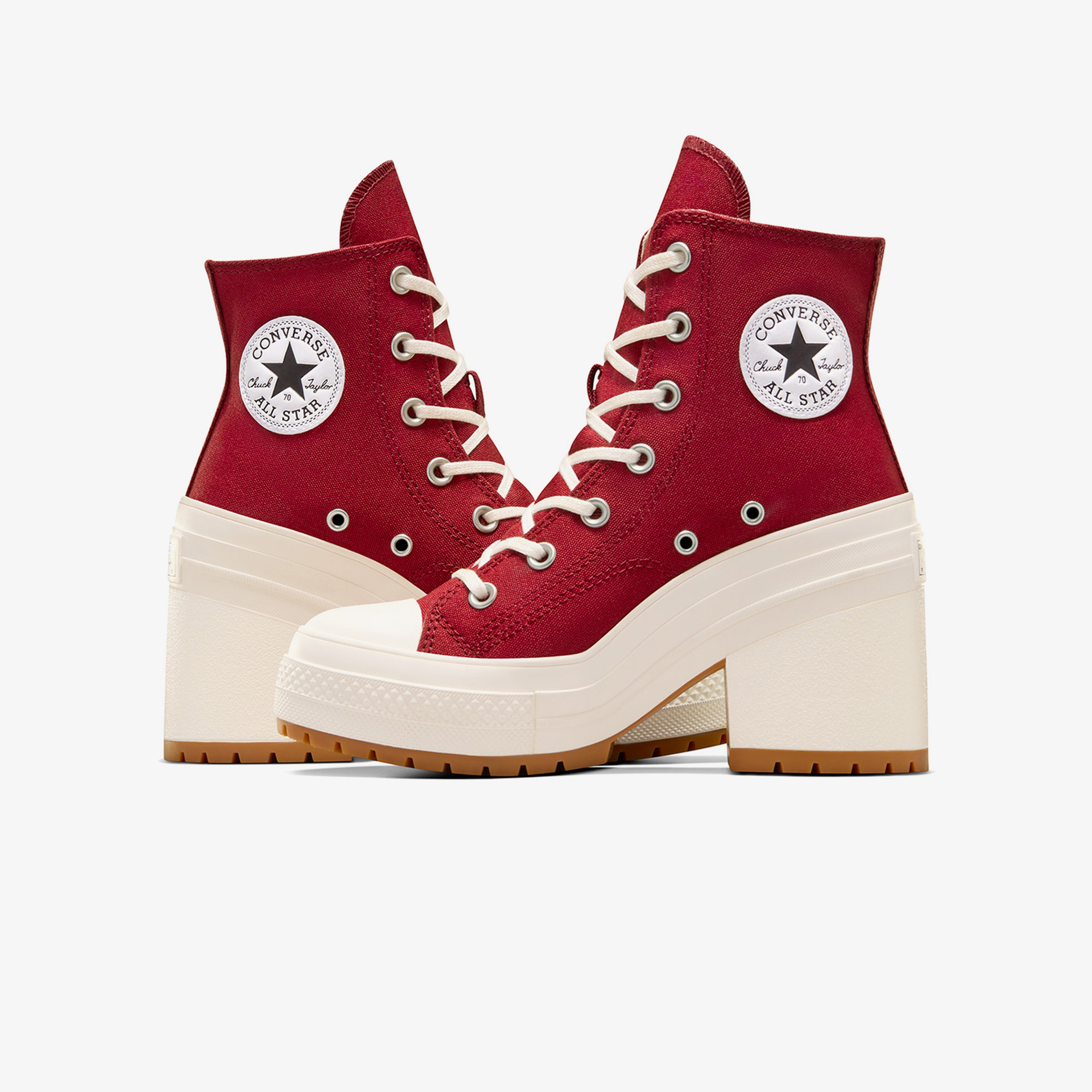 Converse Chuck 70 De Luxe Heel Unisex Kırmızı Platform Sneaker