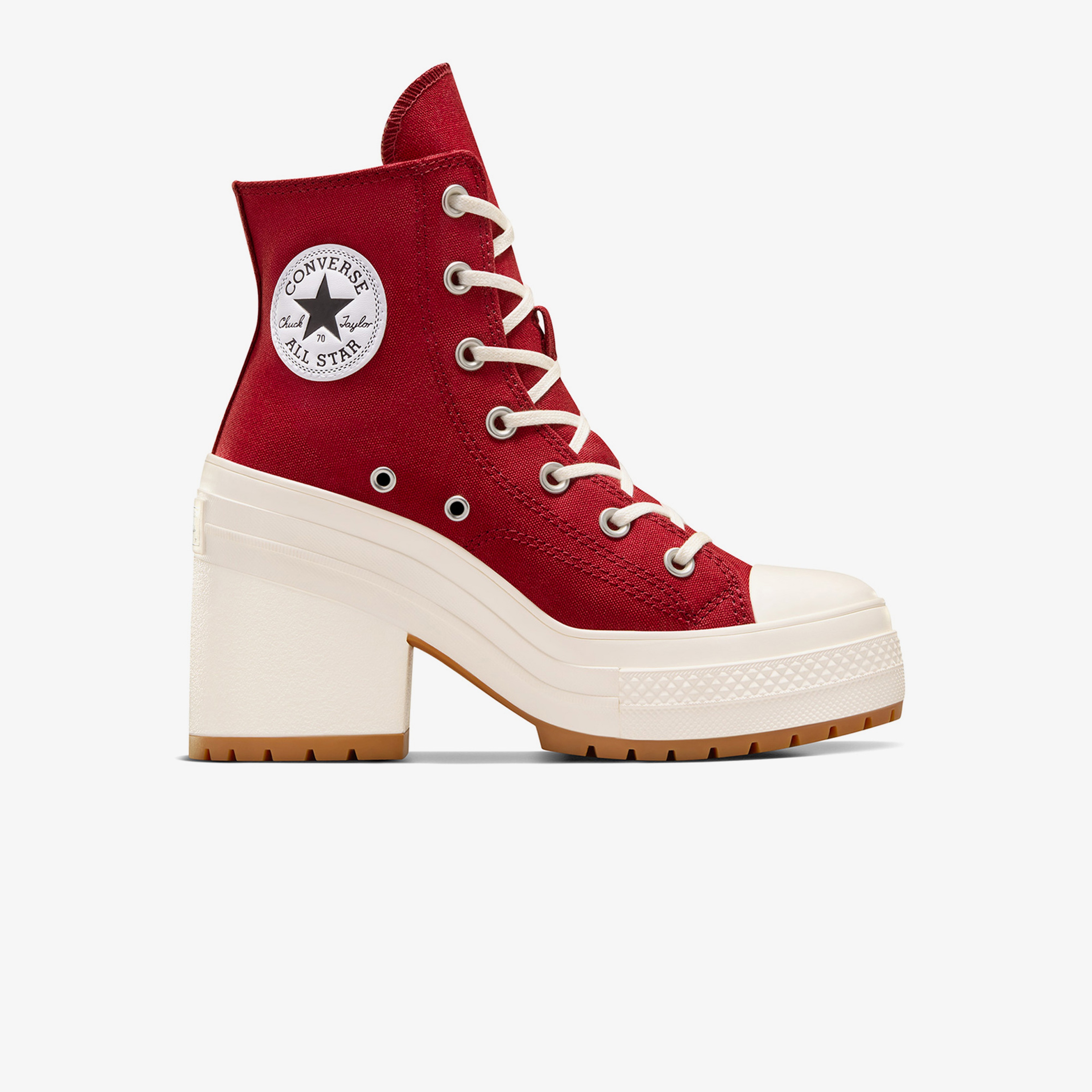 Converse Chuck 70 De Luxe Heel Unisex Kırmızı Platform Sneaker
