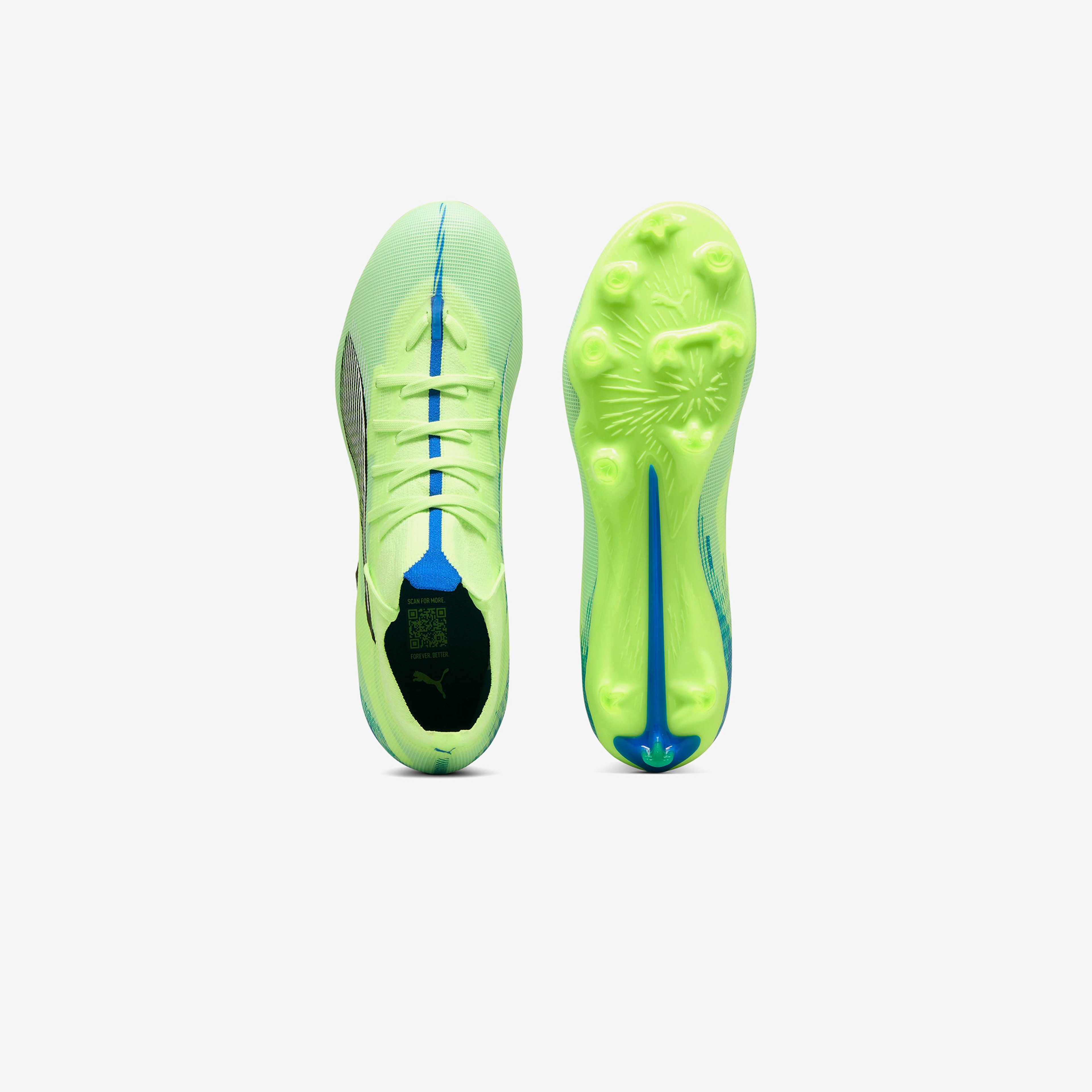 Puma Ultra 5 Match+ Fg Erkek Sarı Bilekli Çim Saha Kramponu