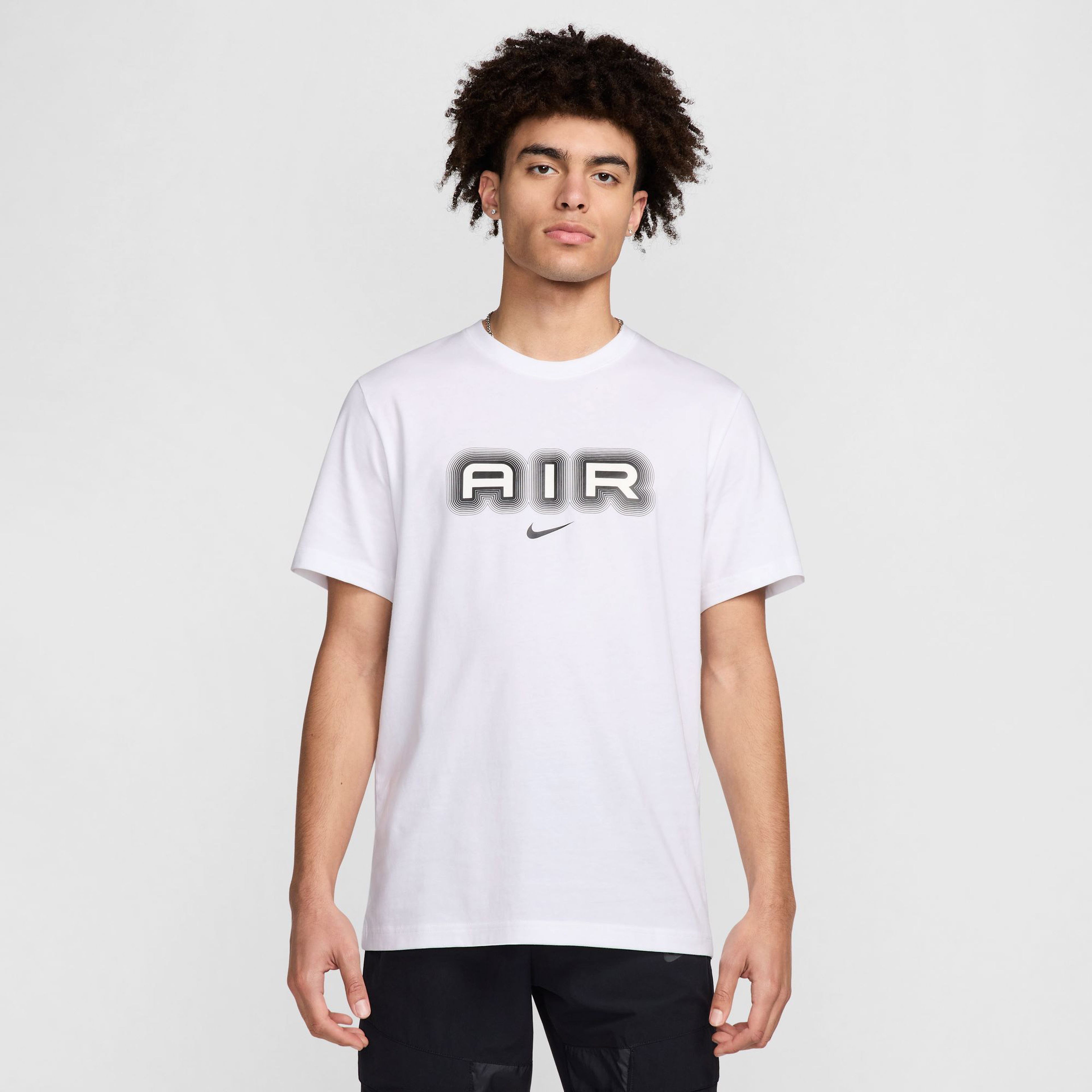 Nike Sportswear Swoosh Air Graphic Erkek Beyaz Günlük T-Shirt