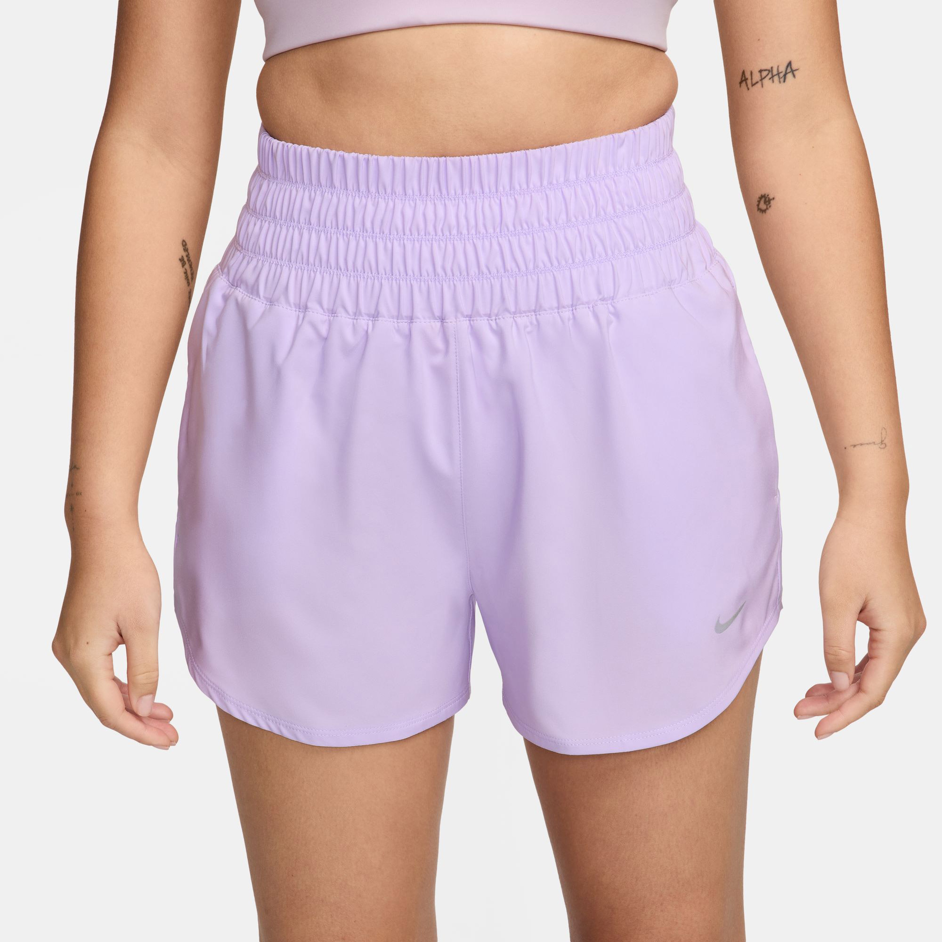 Nike One Dri-Fit Kadın Mor Antrenman Şortu