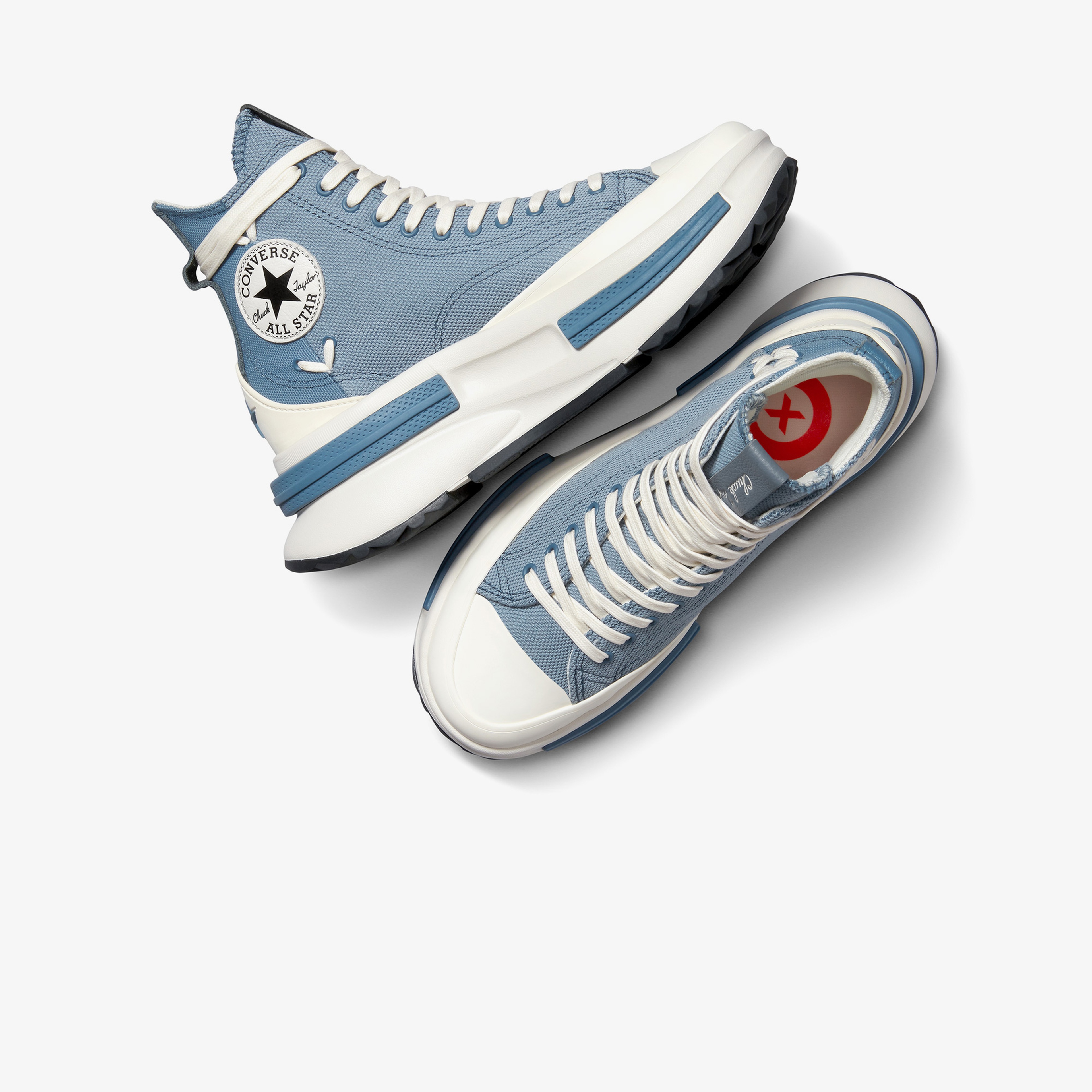 Converse Run Star Legacy CX Hi Platform Crafted Laces Kadın Mavi Sneaker