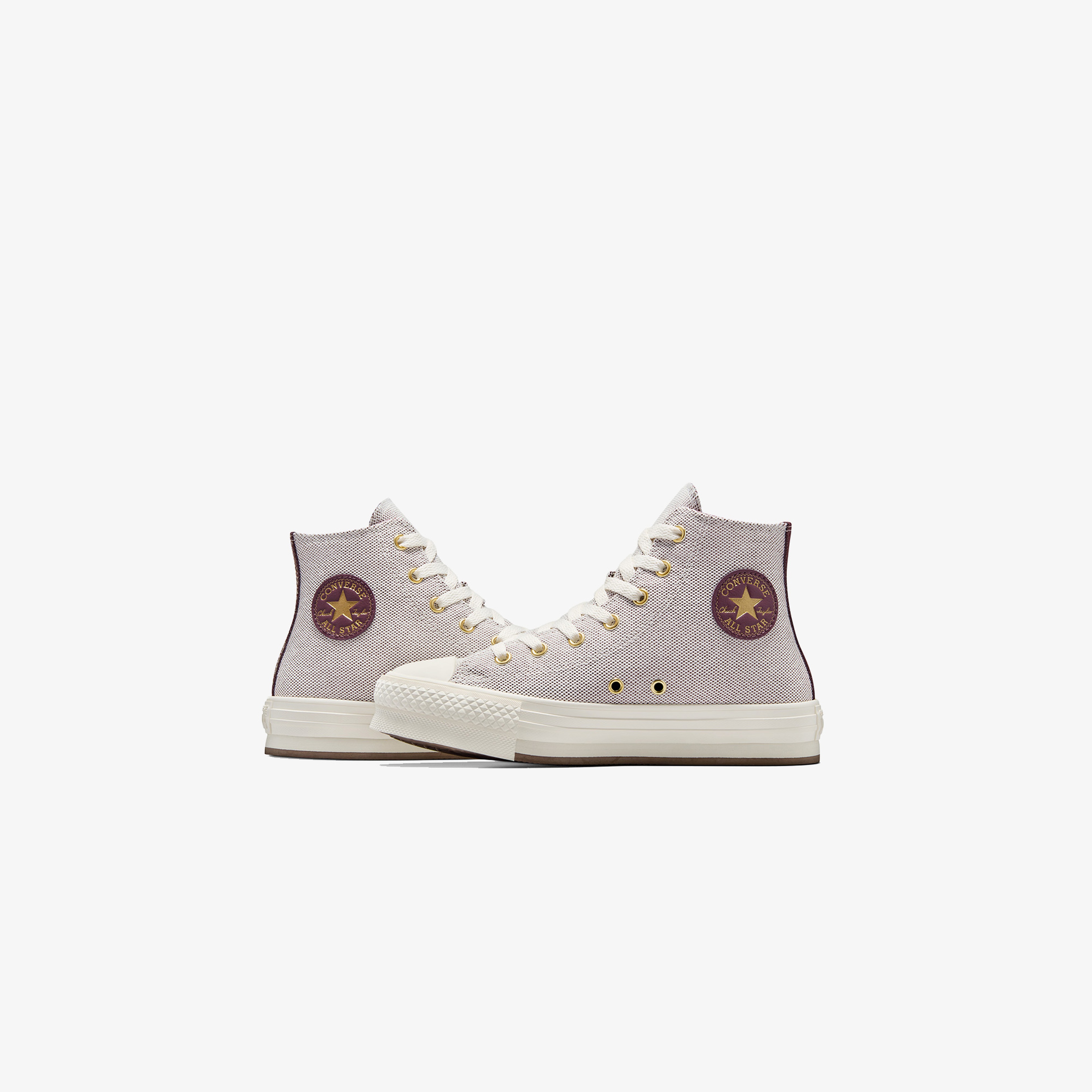Converse Chuck Taylor All Star Eva Lift Gold Luxe Çocuk Bordo Sneaker