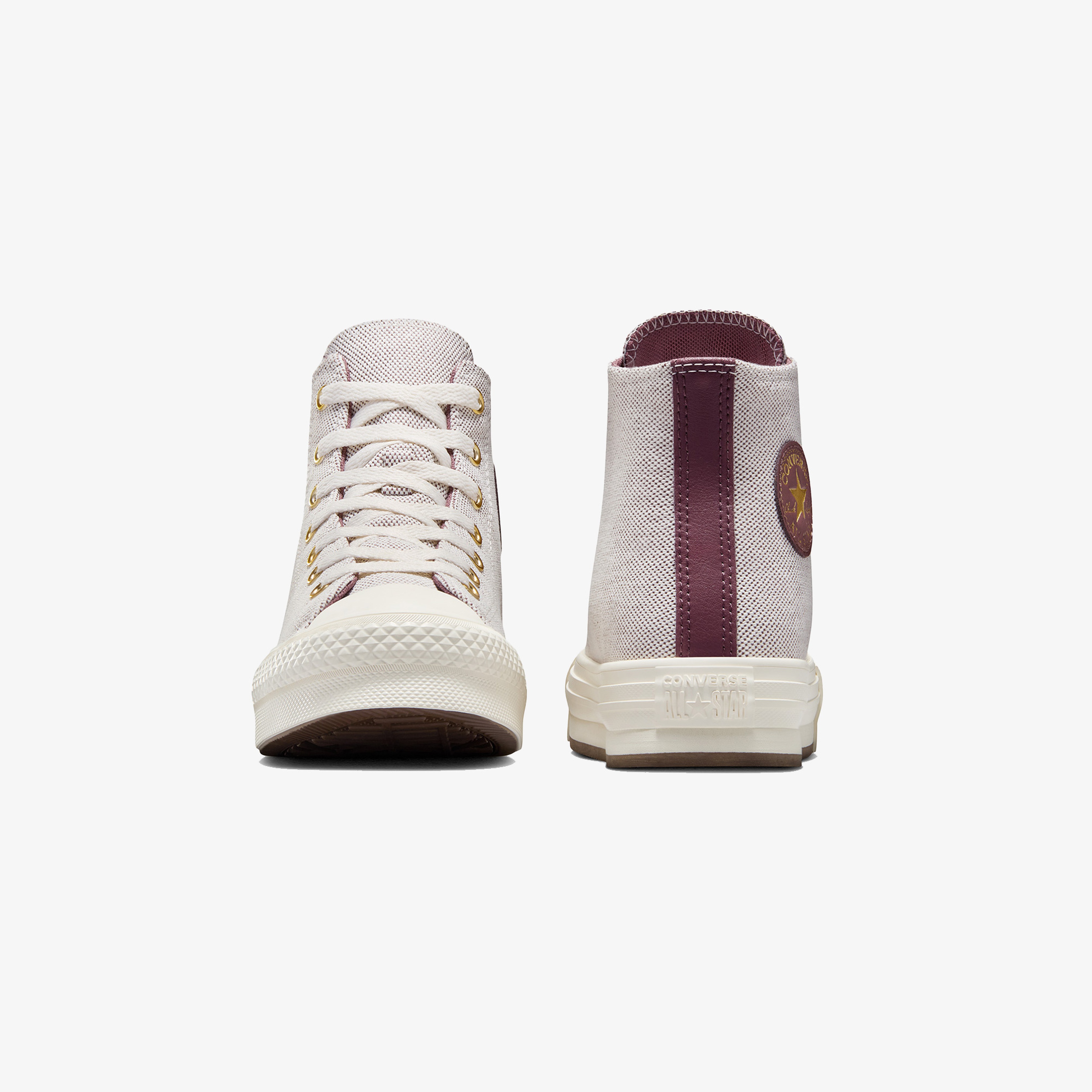 Converse Chuck Taylor All Star Eva Lift Gold Luxe Çocuk Bordo Sneaker