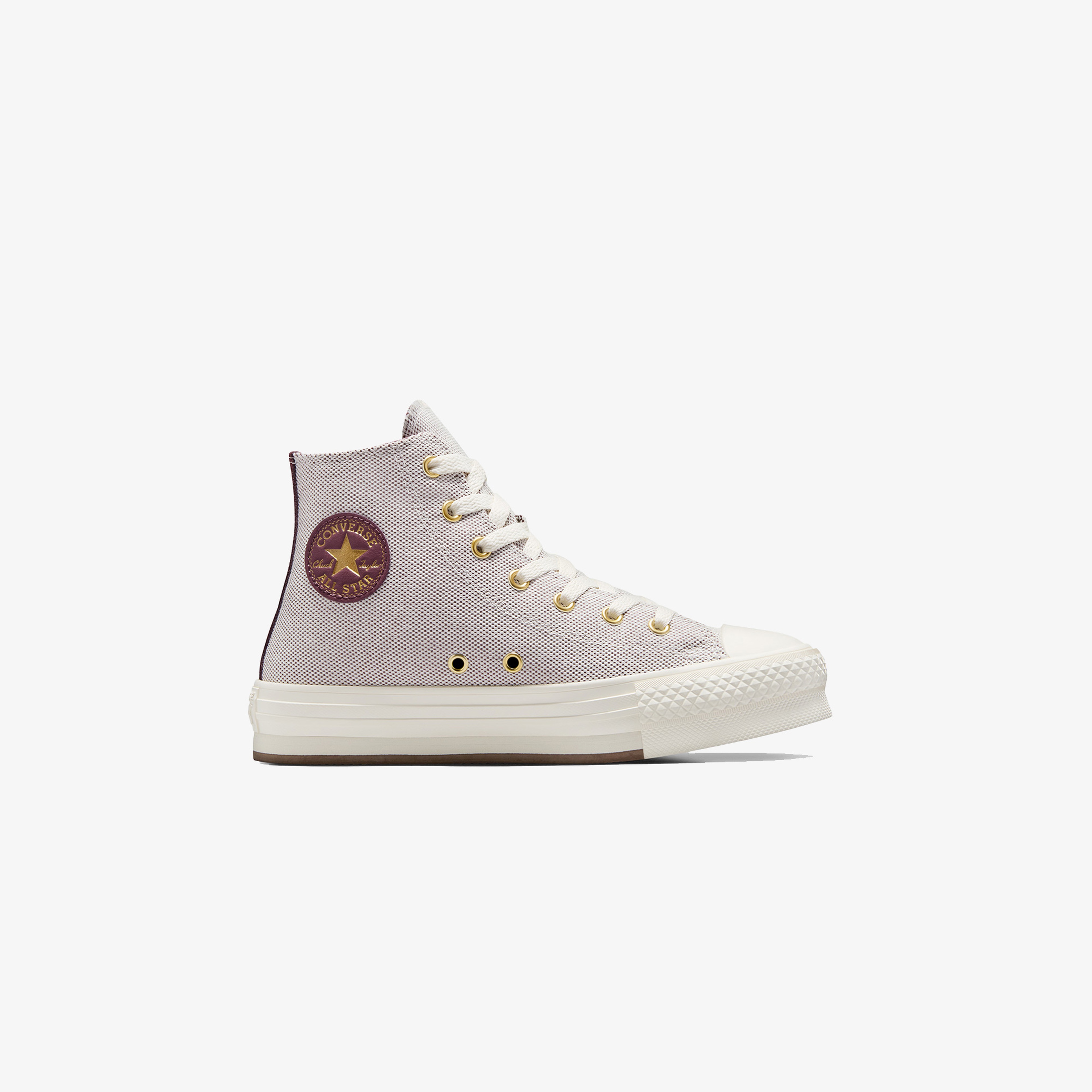 Converse Chuck Taylor All Star Eva Lift Gold Luxe Çocuk Bordo Sneaker