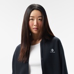 Converse Go-To Embroidered Star Chevron Unisex Fermuarlı Siyah Eşofman Üstü