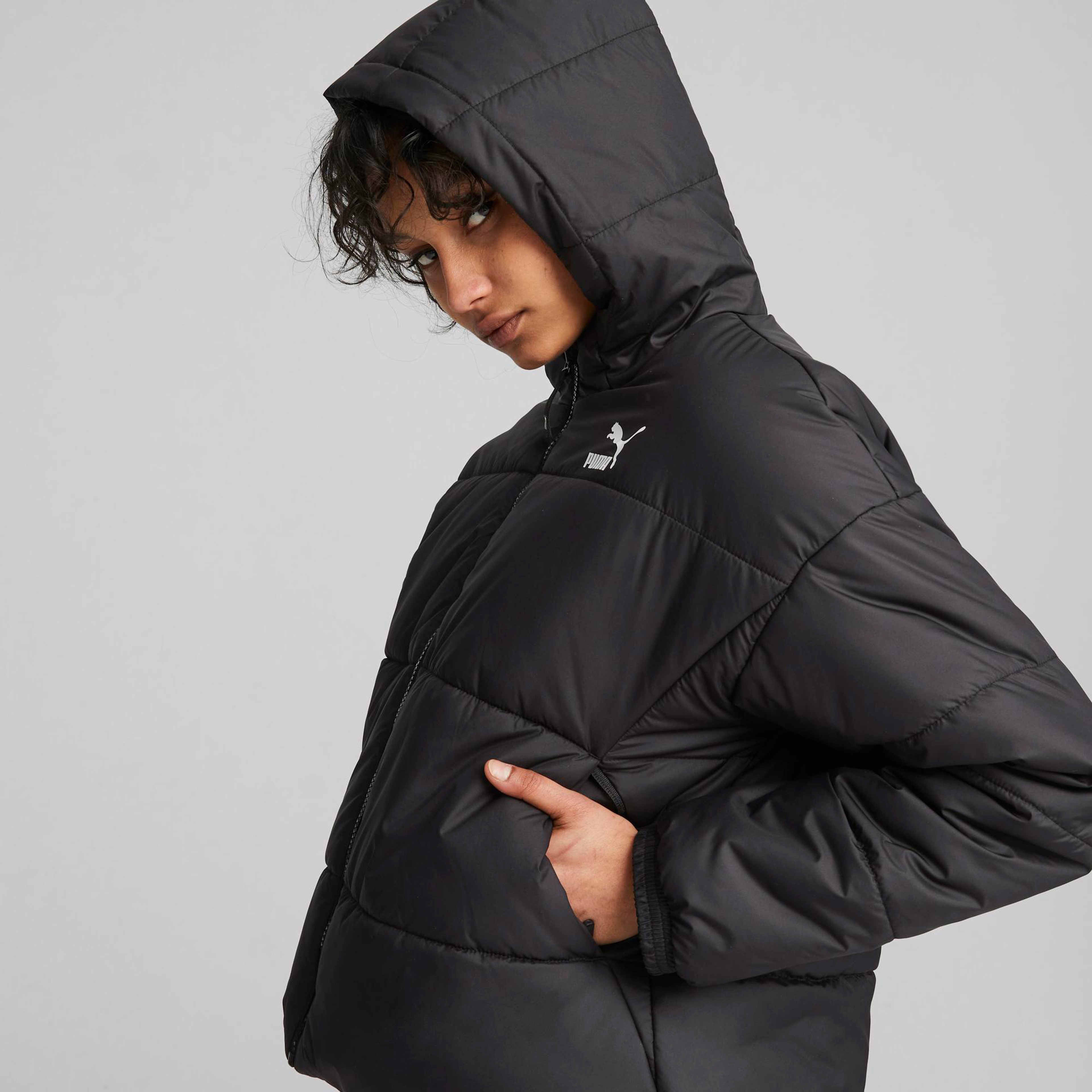 Puma Classics Padded Kadın Siyah Mont