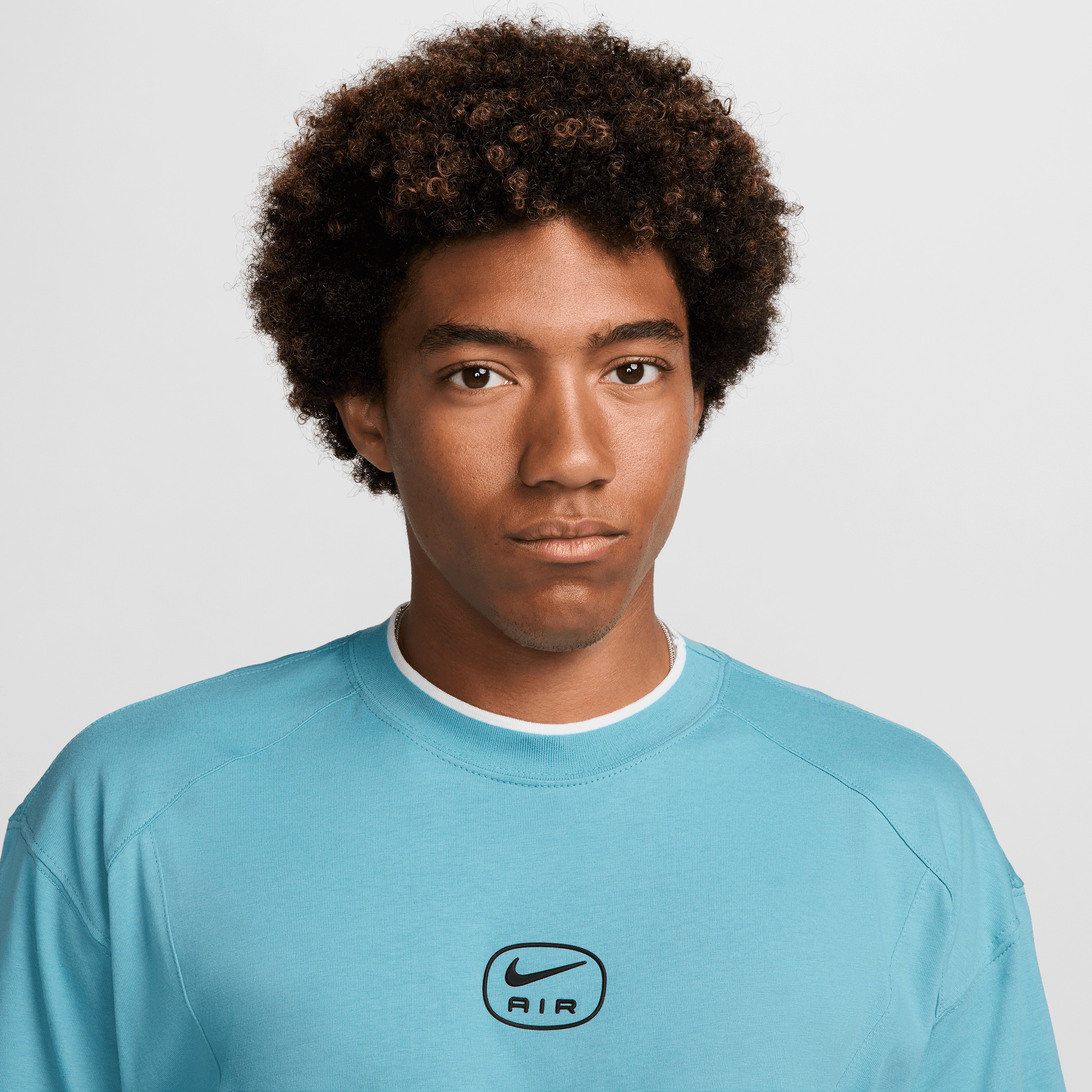 Nike Sportswear Swoosh Air Logo Erkek Mavi T-Shirt