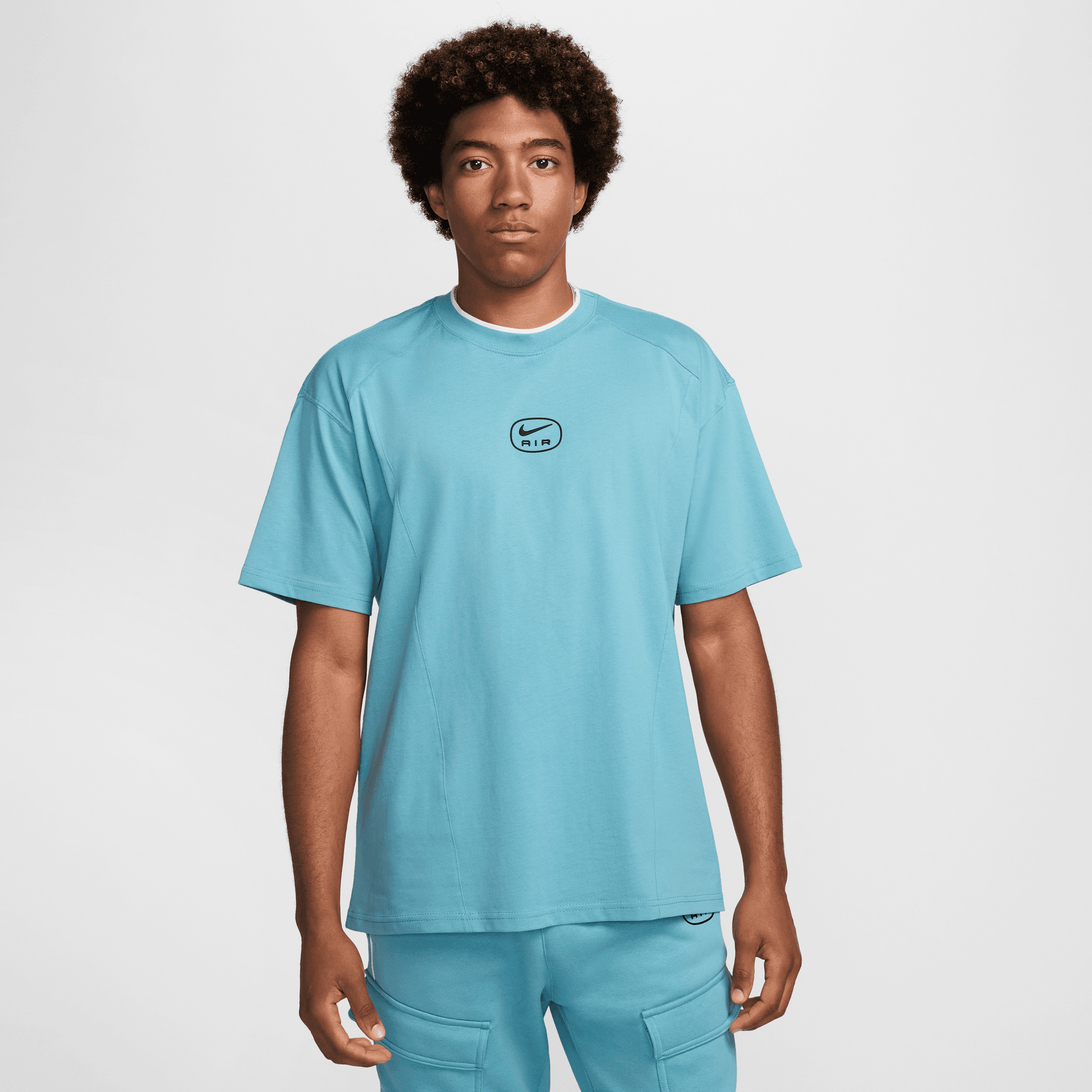 Nike Sportswear Swoosh Air Logo Erkek Mavi T-Shirt