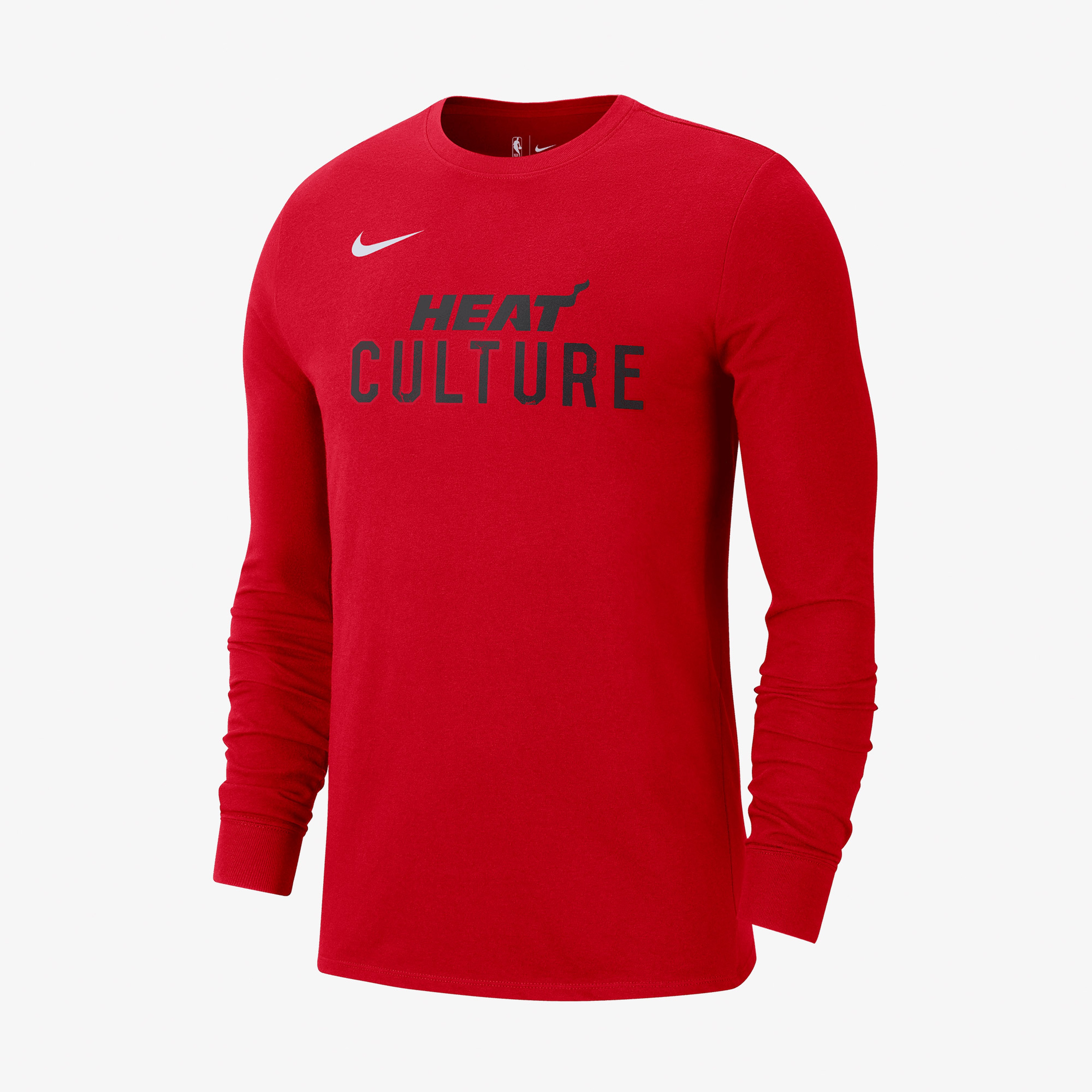 Nike Miami Heat 2024/2025 City Edition Essential Logo Uzun Kollu Erkek Kırmızı Eşofman Üstü