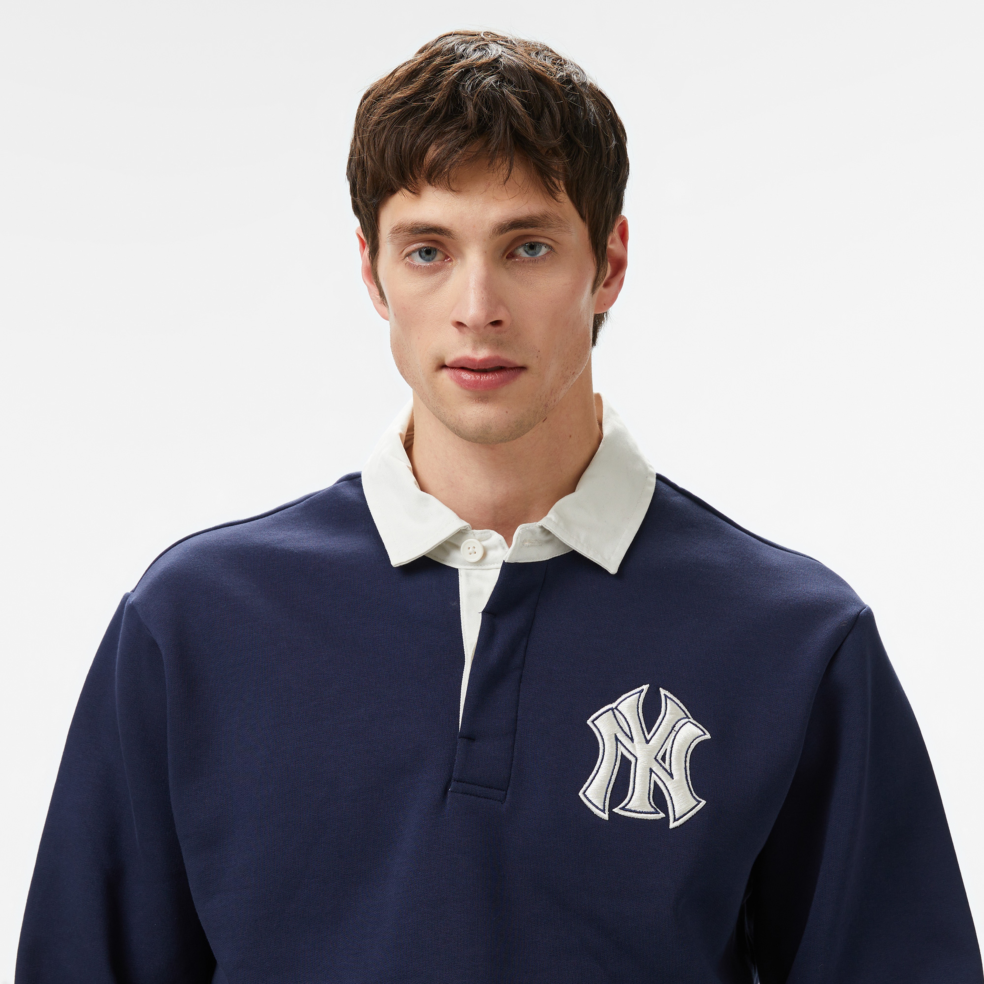 Champion Polo Neck Erkek Lacivert Sweatshirt