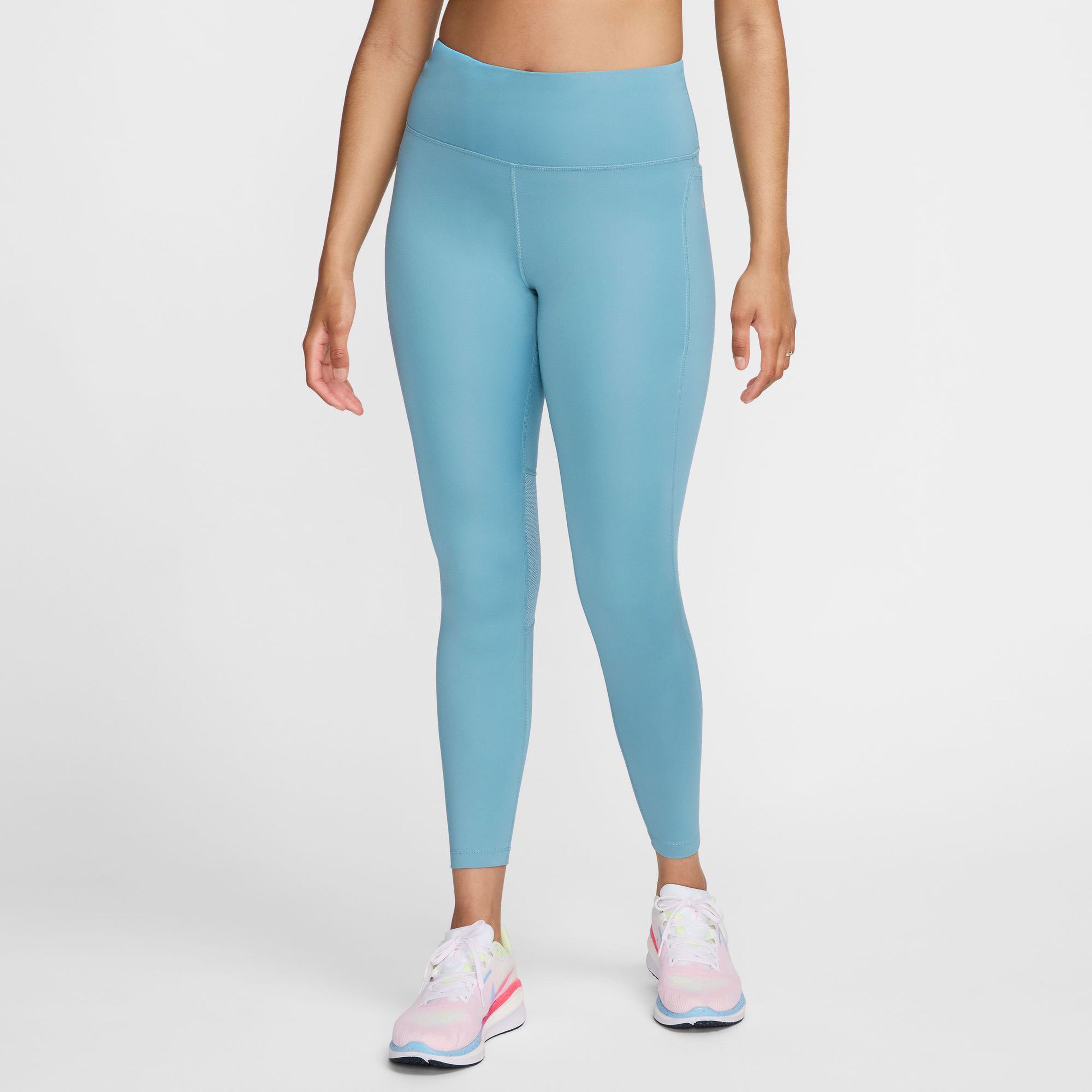 Nike Epic Fast Mid-Rise Pocket Kadın Mavi Koşu Taytı