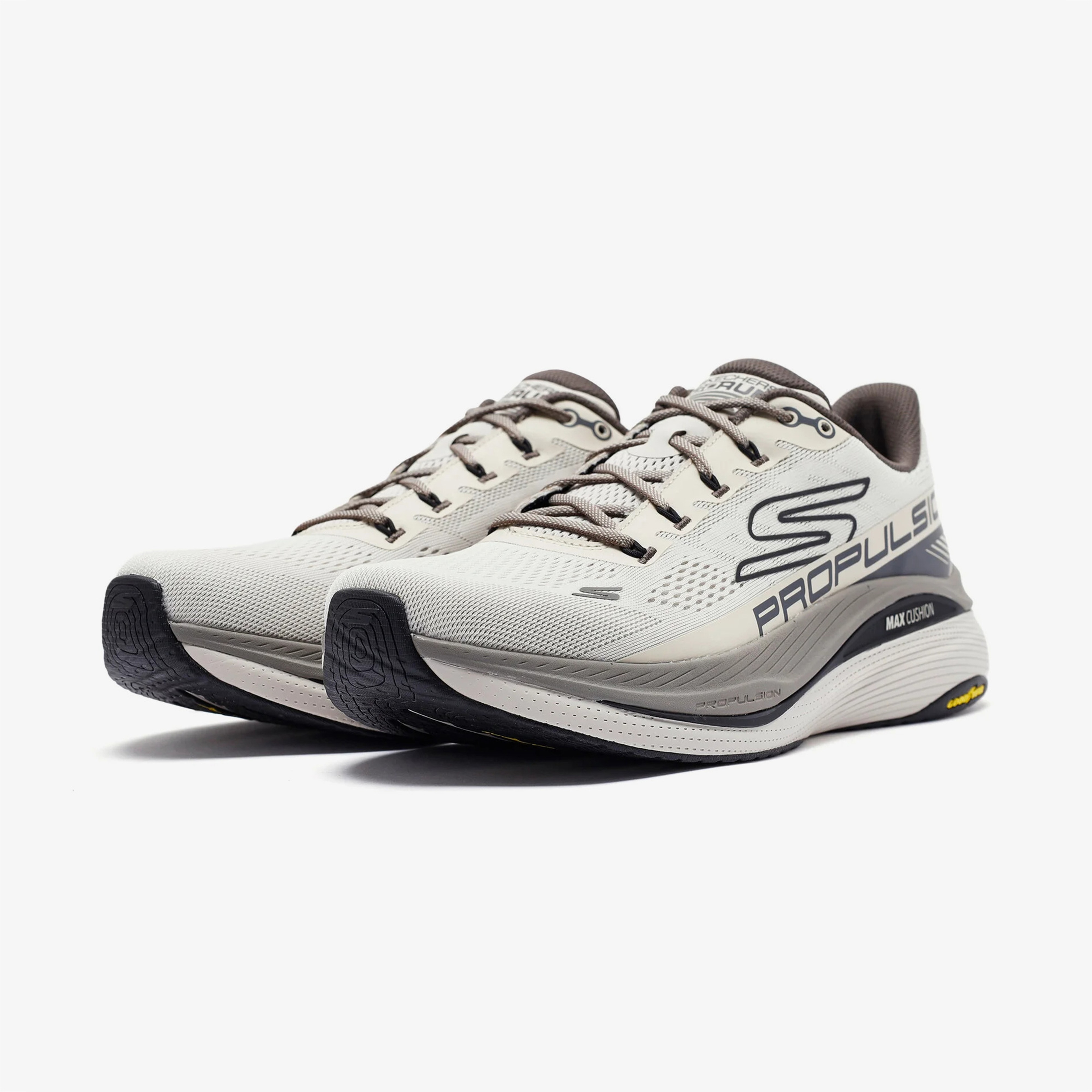 Skechers Max Cushioning Propulsion Erkek Bej Koşu Ayakkabısı