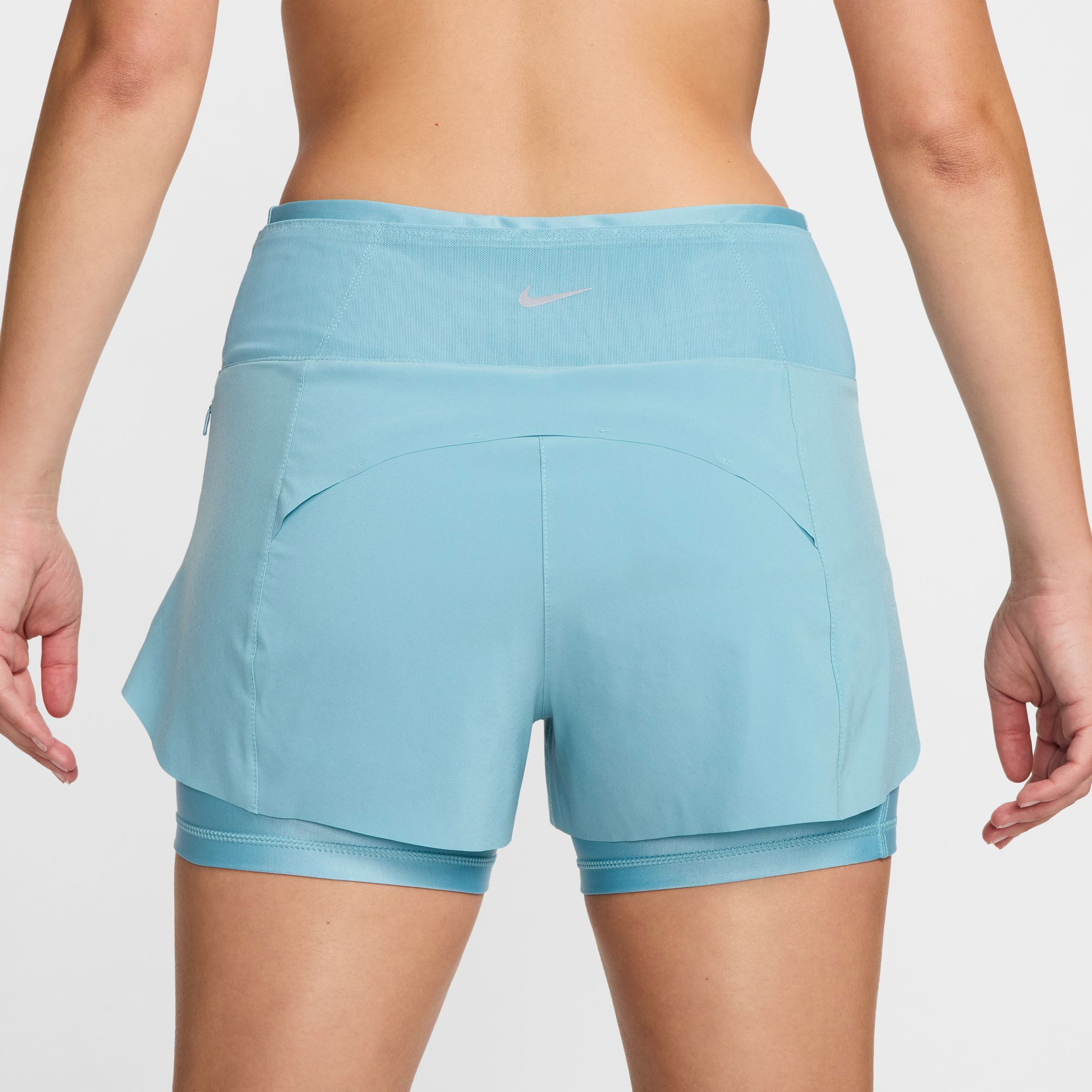 Nike Dri Fit Swift Normal Belli Kadın Mavi Antrenman Şortu