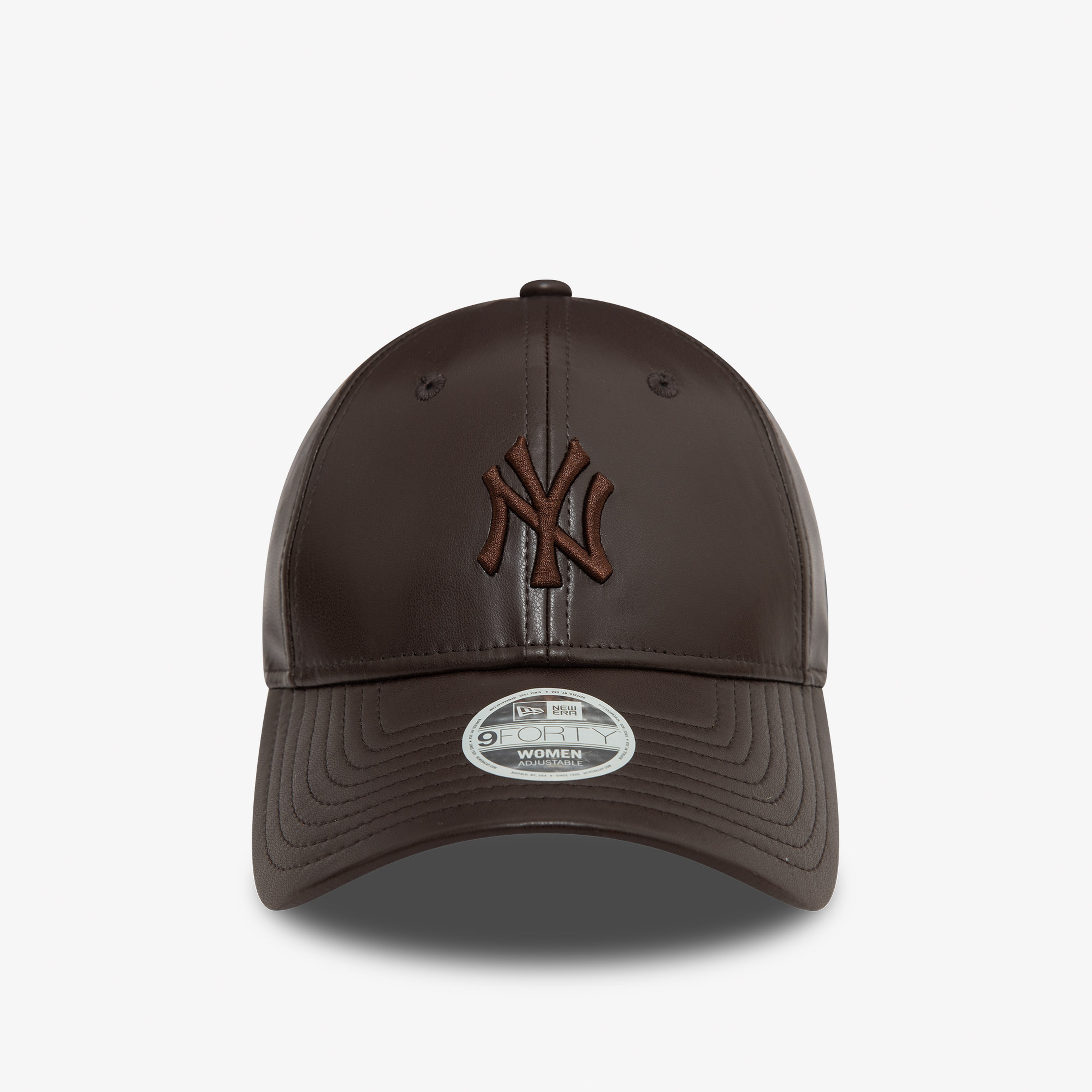 New Era New York Yankees Midi PU Kadın Kahverengi Şapka