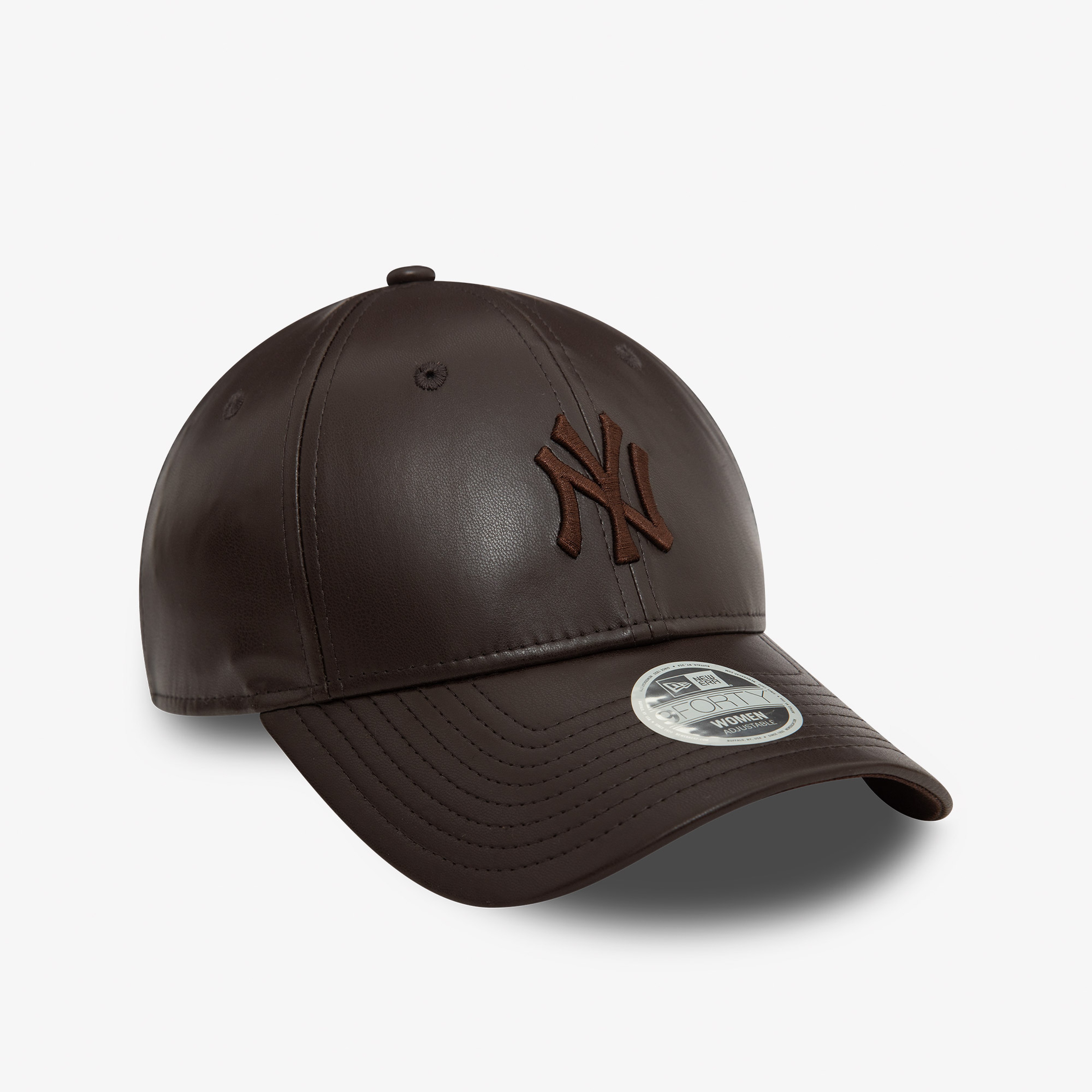 New Era New York Yankees Midi PU Kadın Kahverengi Şapka