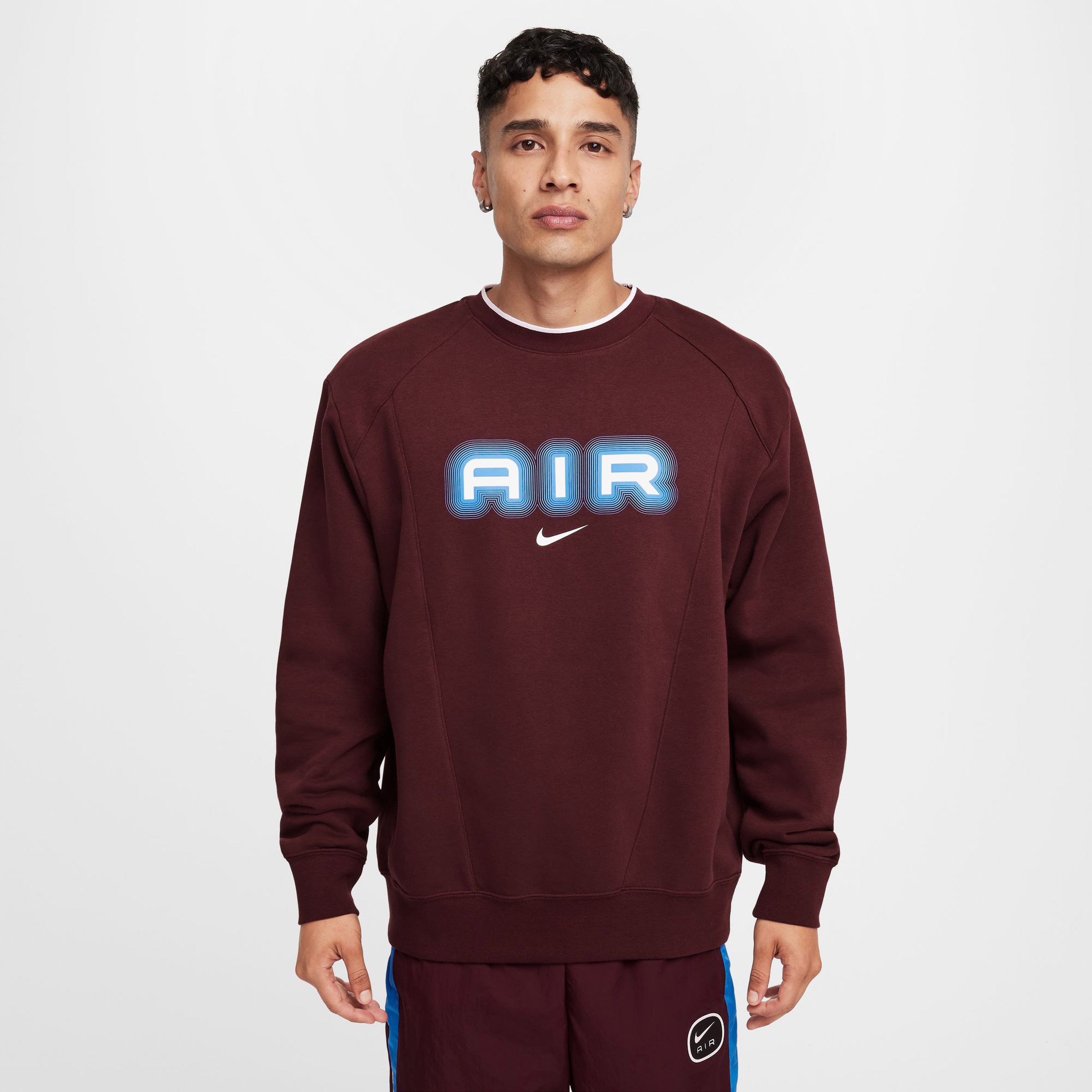 Nike Air Crew Neck Erkek Bordo Günlük Sweatshirt