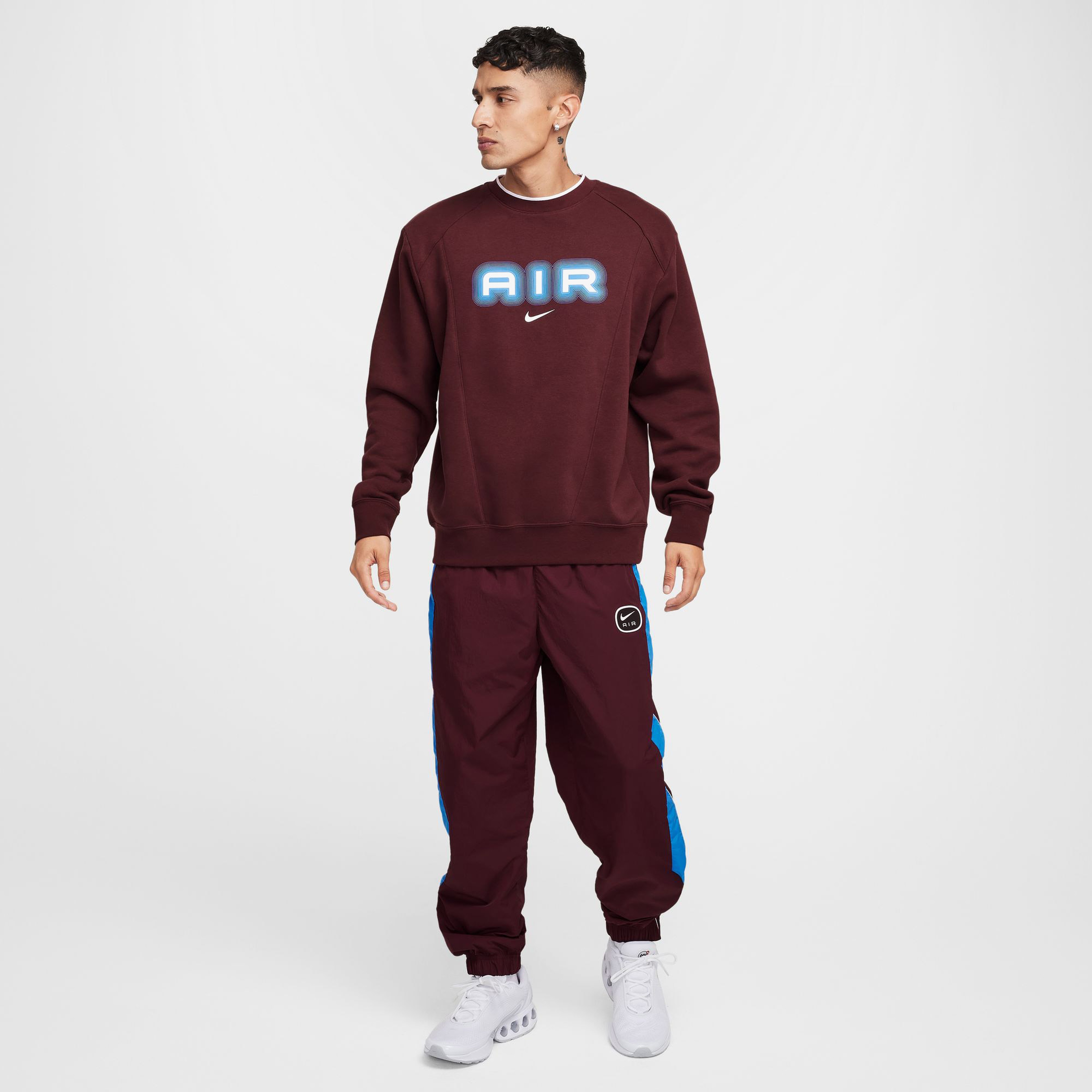 Nike Air Crew Neck Erkek Bordo Günlük Sweatshirt