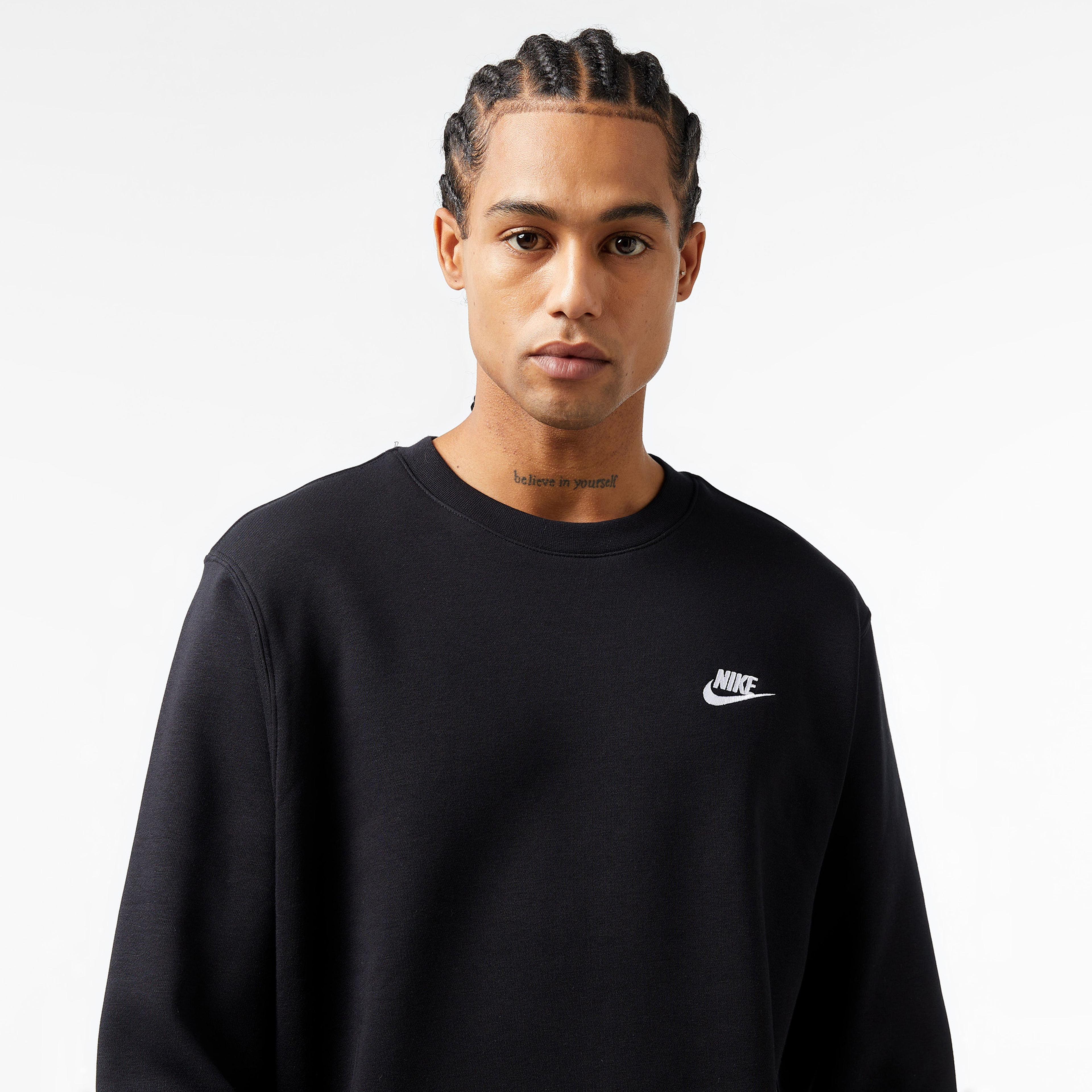 Nike Sportswear Club Fleece Erkek Siyah Sweatshirt