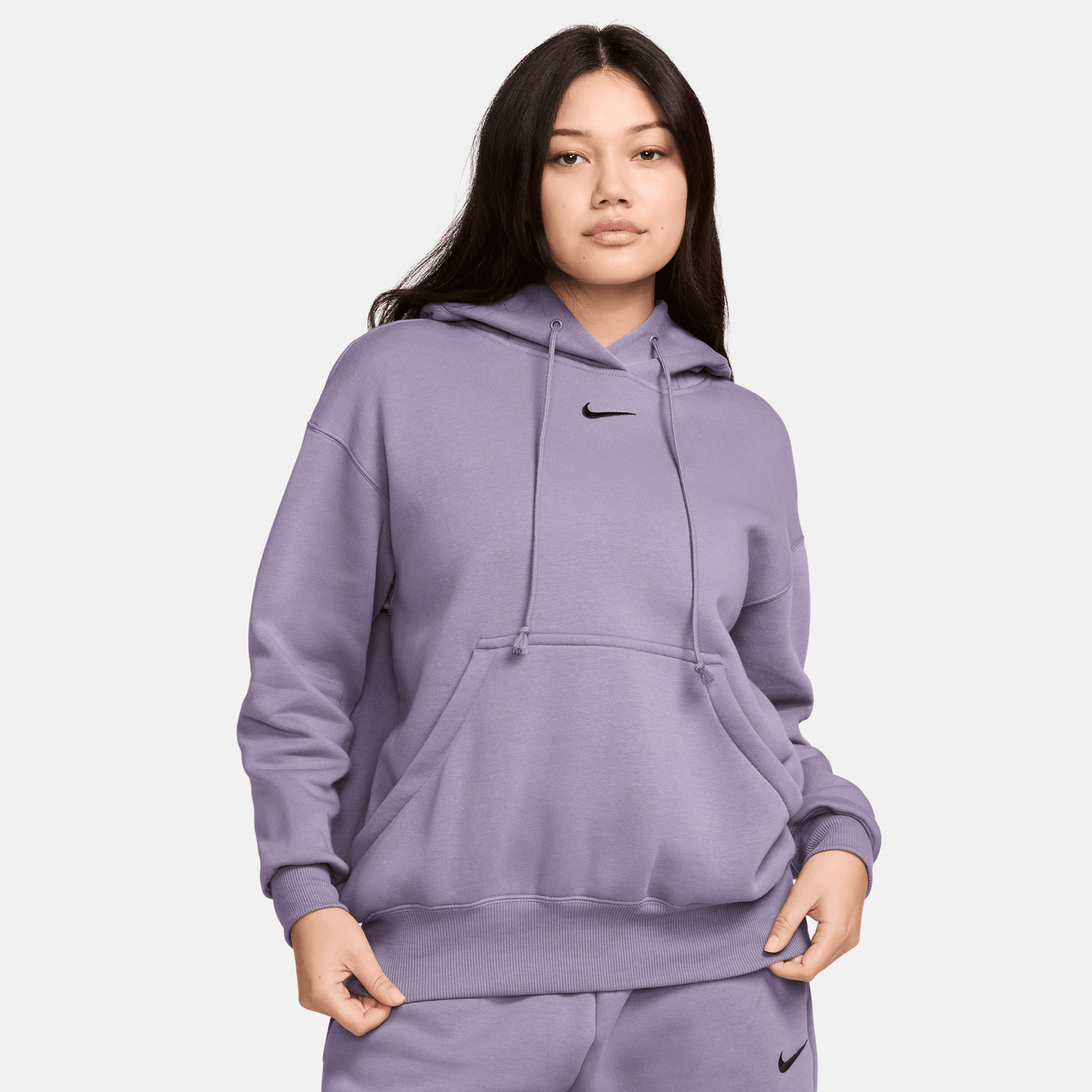 Nike Sportswear Phoenix Fleece Kadın Mor Hoodie