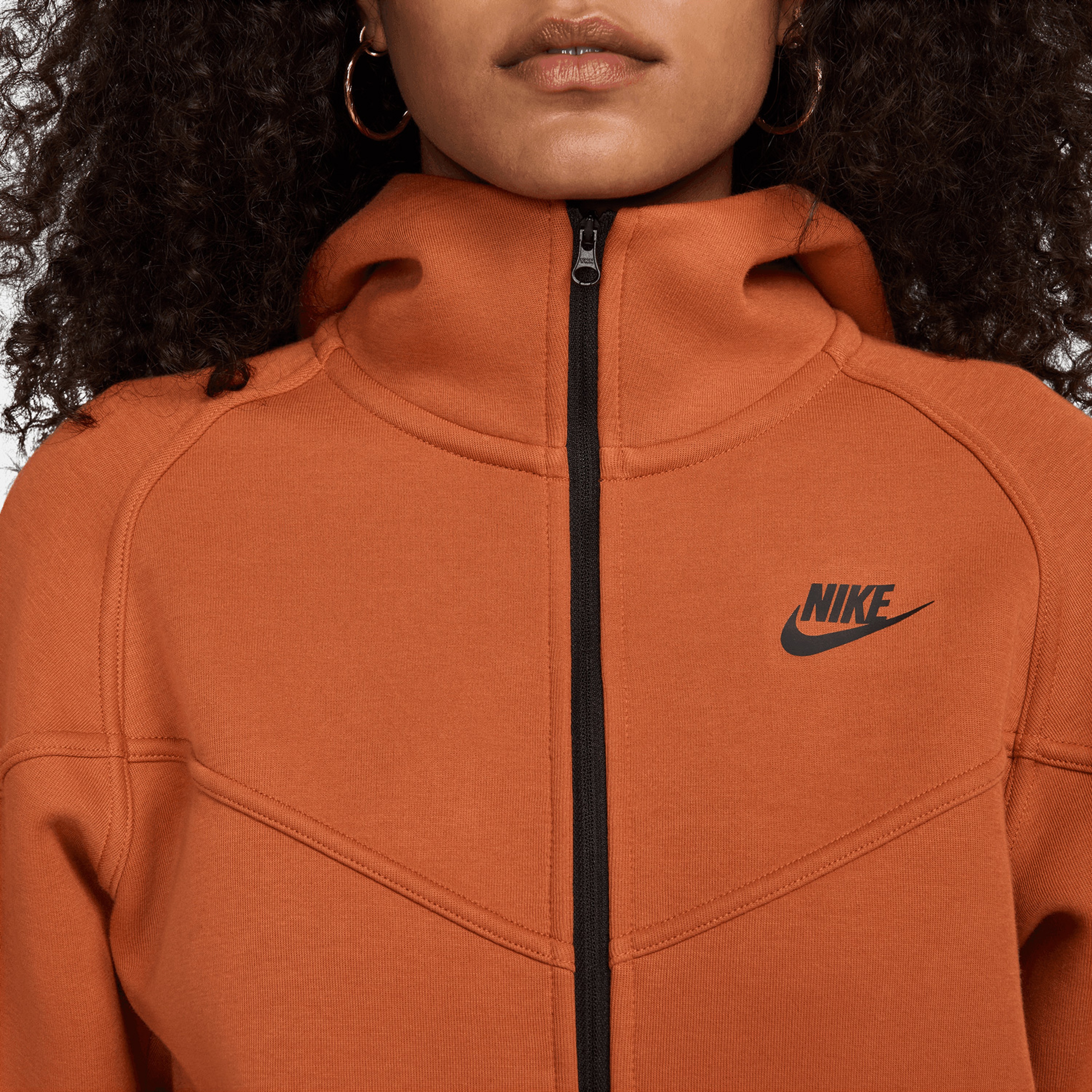 Nike Sportswear Tech Fleece Windrunner Kadın Turuncu Eşofman Üstü