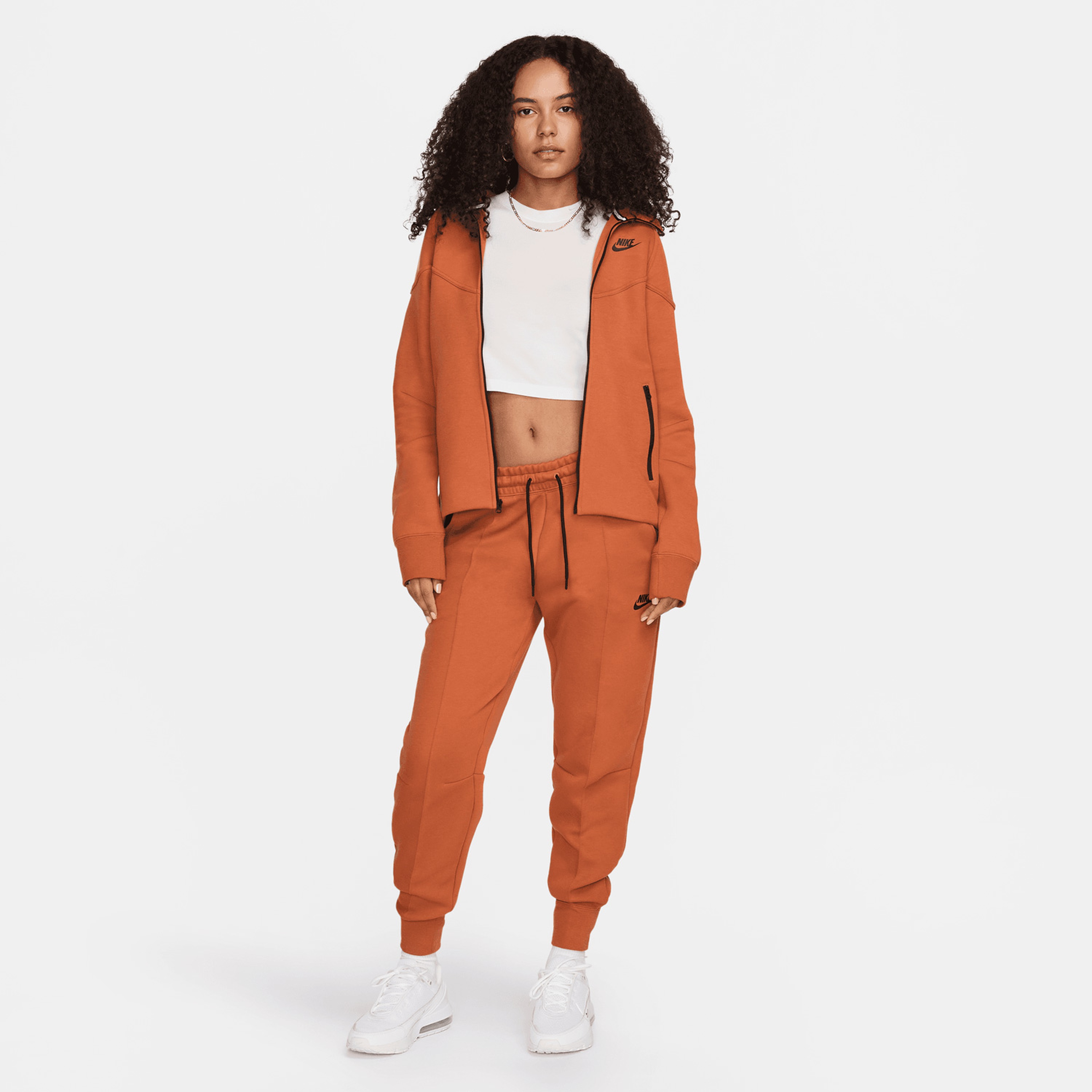 Nike Sportswear Tech Fleece Windrunner Kadın Turuncu Eşofman Üstü