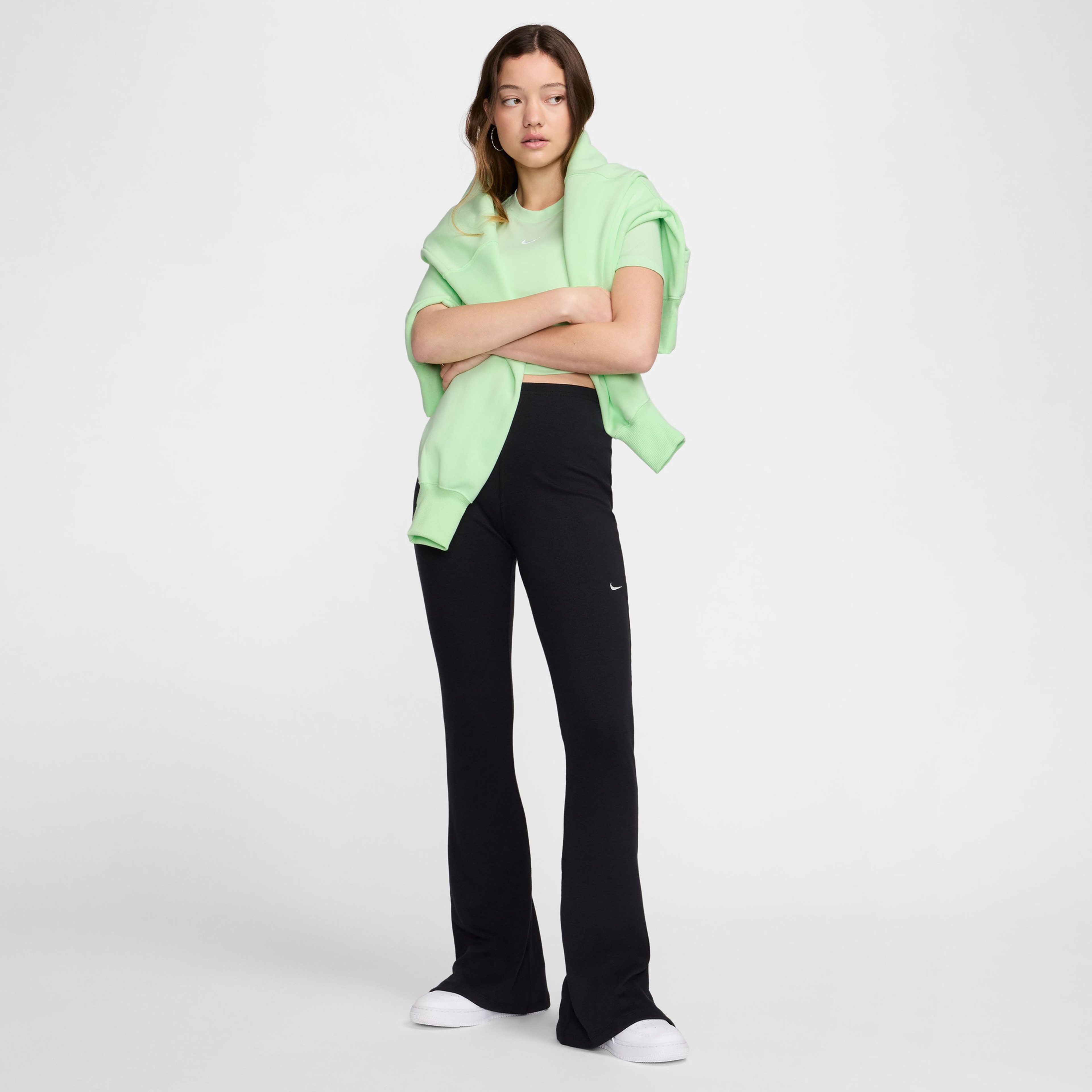 Nike Sportswear Essential Slim Crp Lbr Kadın Yeşil T-Shirt