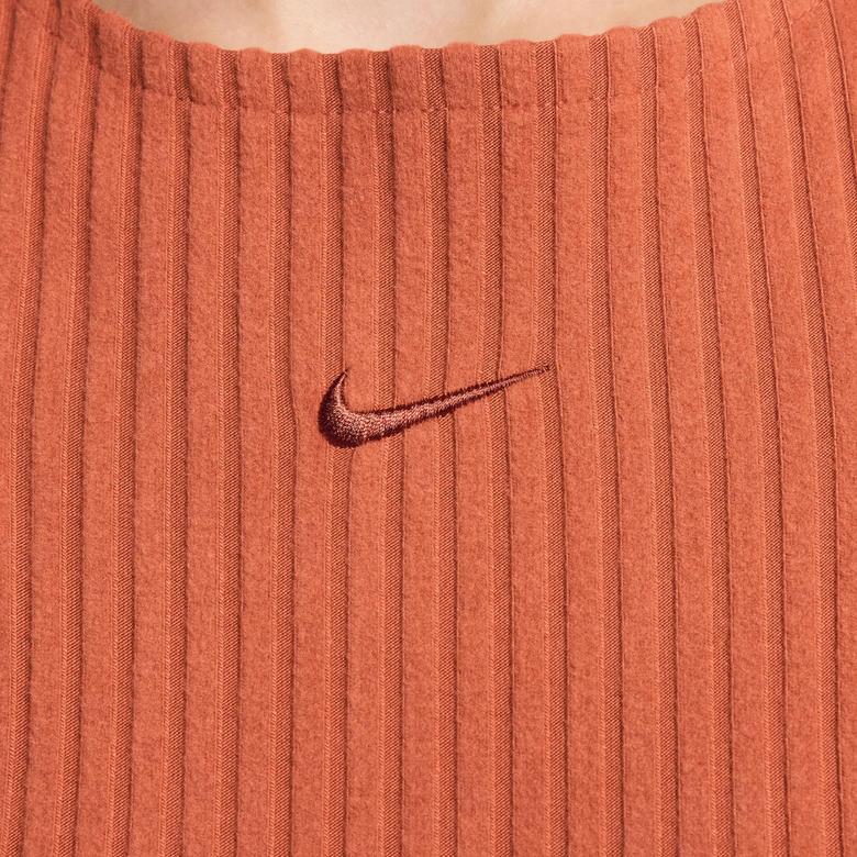 Nike Sportswear Chill Knit Kadın Turuncu Elbise
