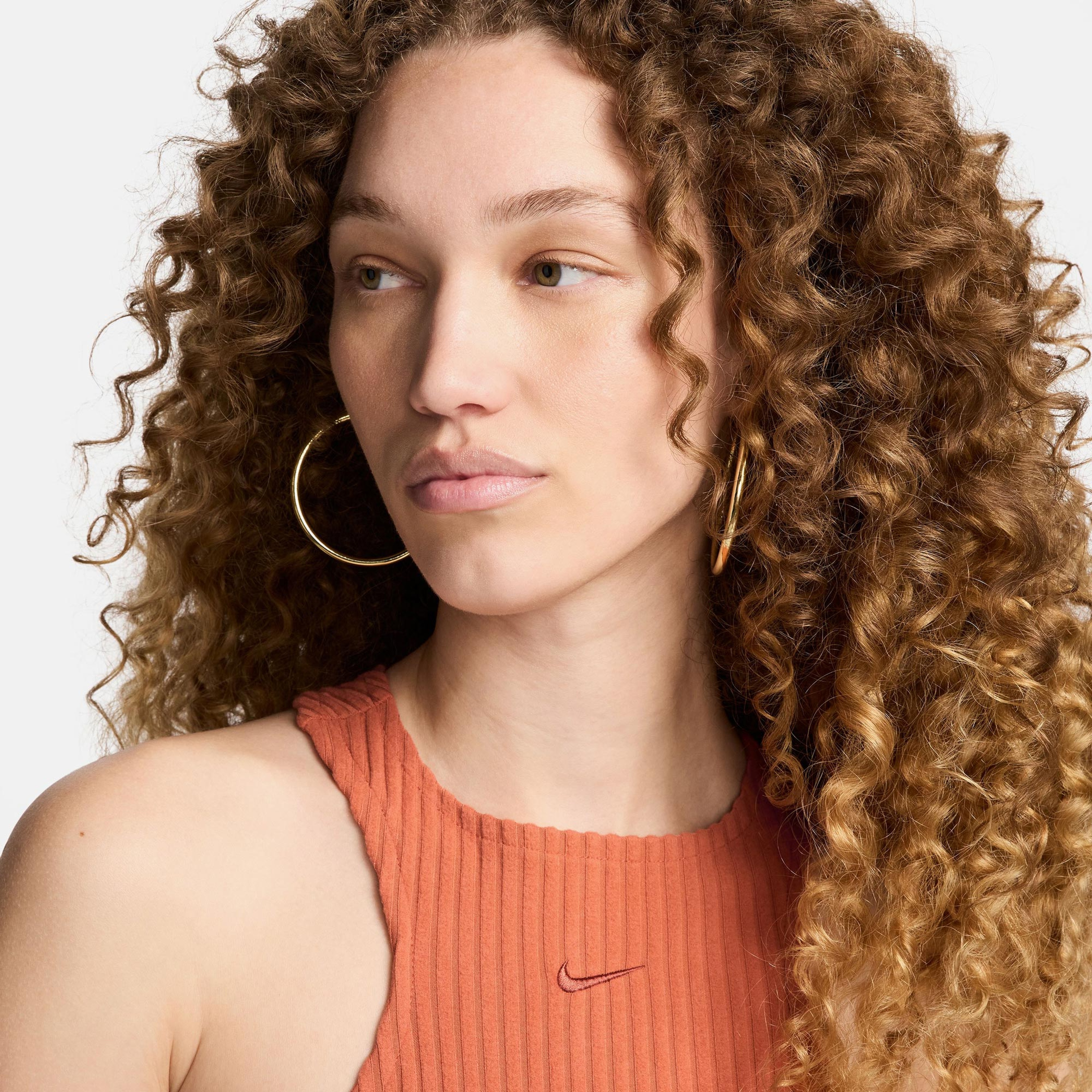 Nike Sportswear Chill Knit Kadın Turuncu Elbise