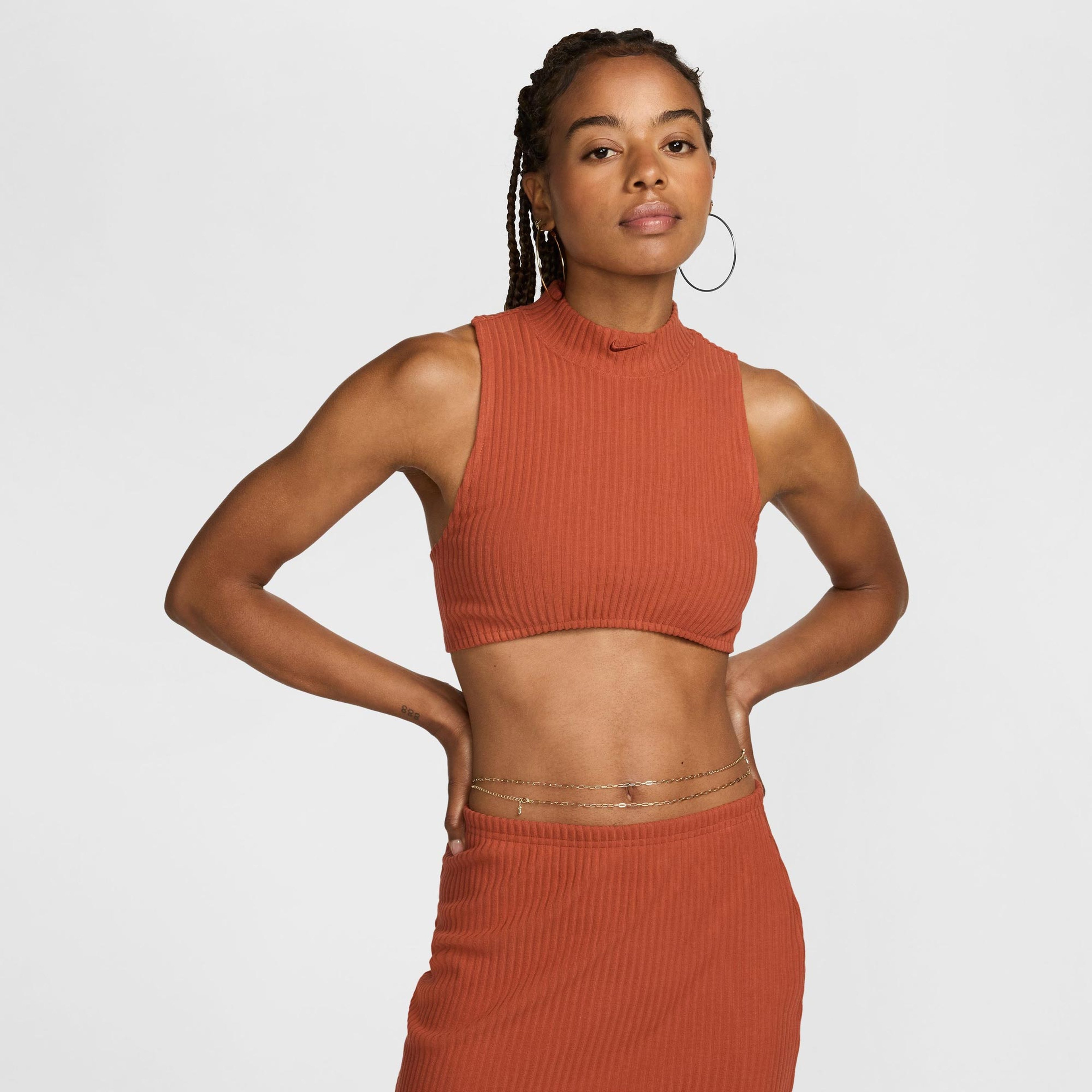 Nike Sportswear Chill Knit Kadın Turuncu T-Shirt