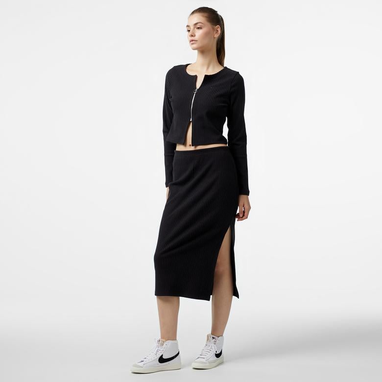 Nike Sportswear Chill Knit Kadın Siyah Etek