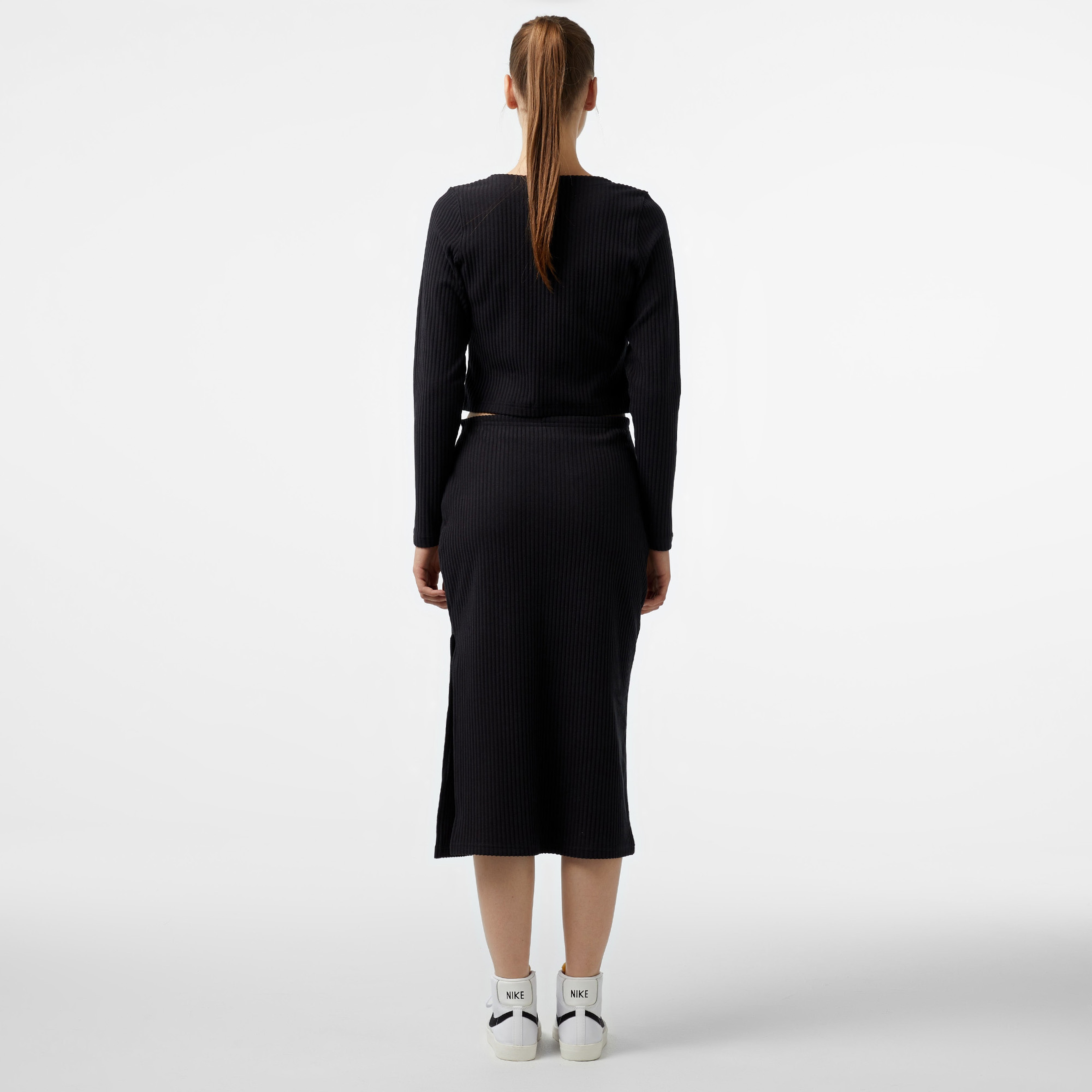 Nike Sportswear Chill Knit Kadın Siyah Etek