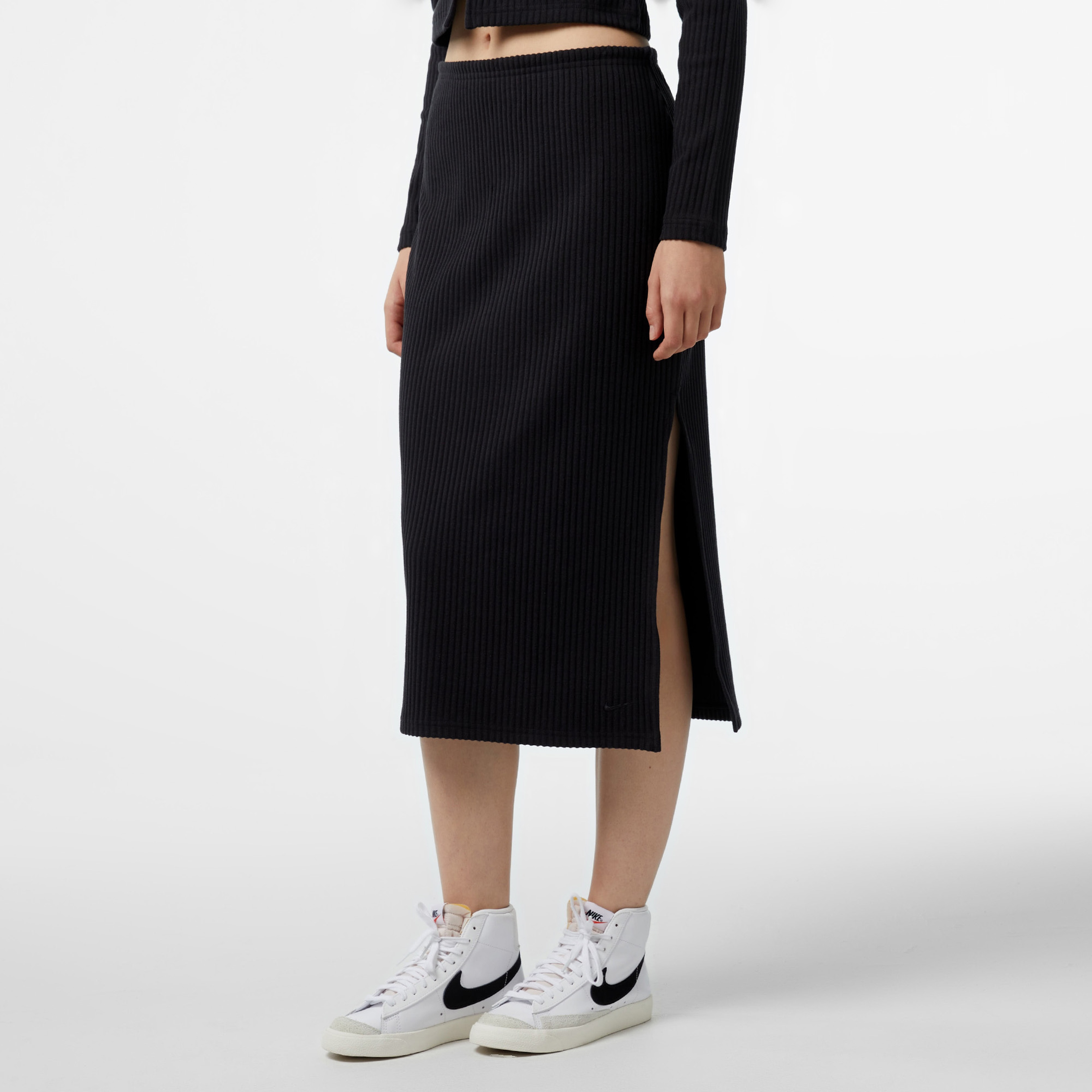 Nike Sportswear Chill Knit Kadın Siyah Etek