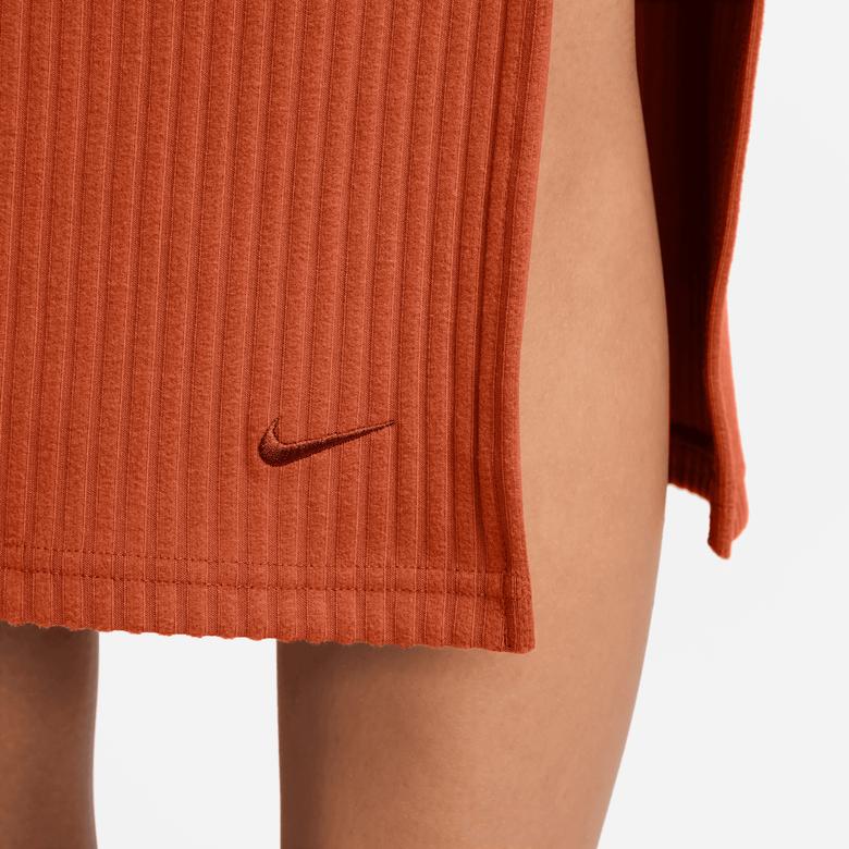 Nike Sportswear Chill Knit Kadın Turuncu Etek