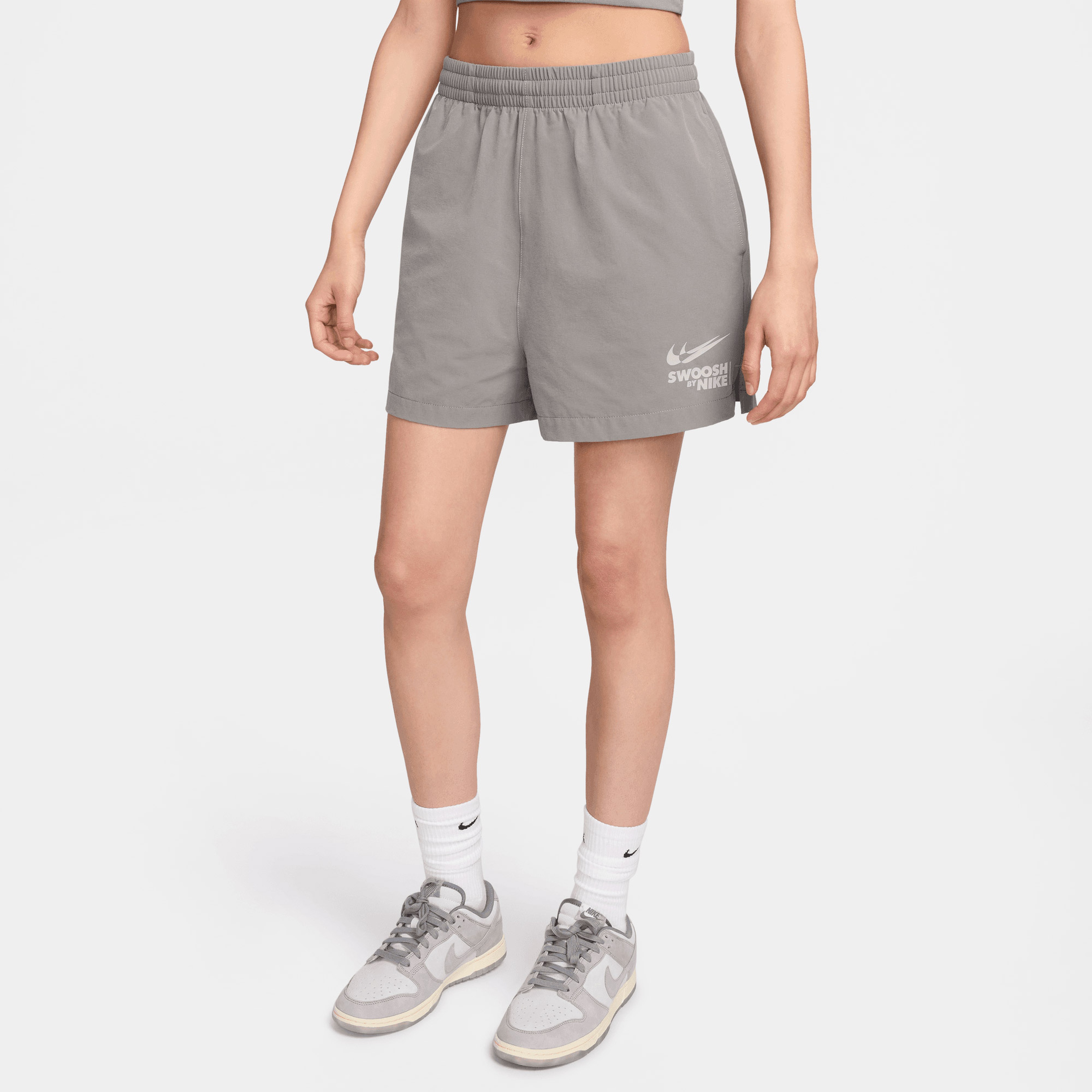 Nike Sportswear Woven Gls Kadın Gri Şort