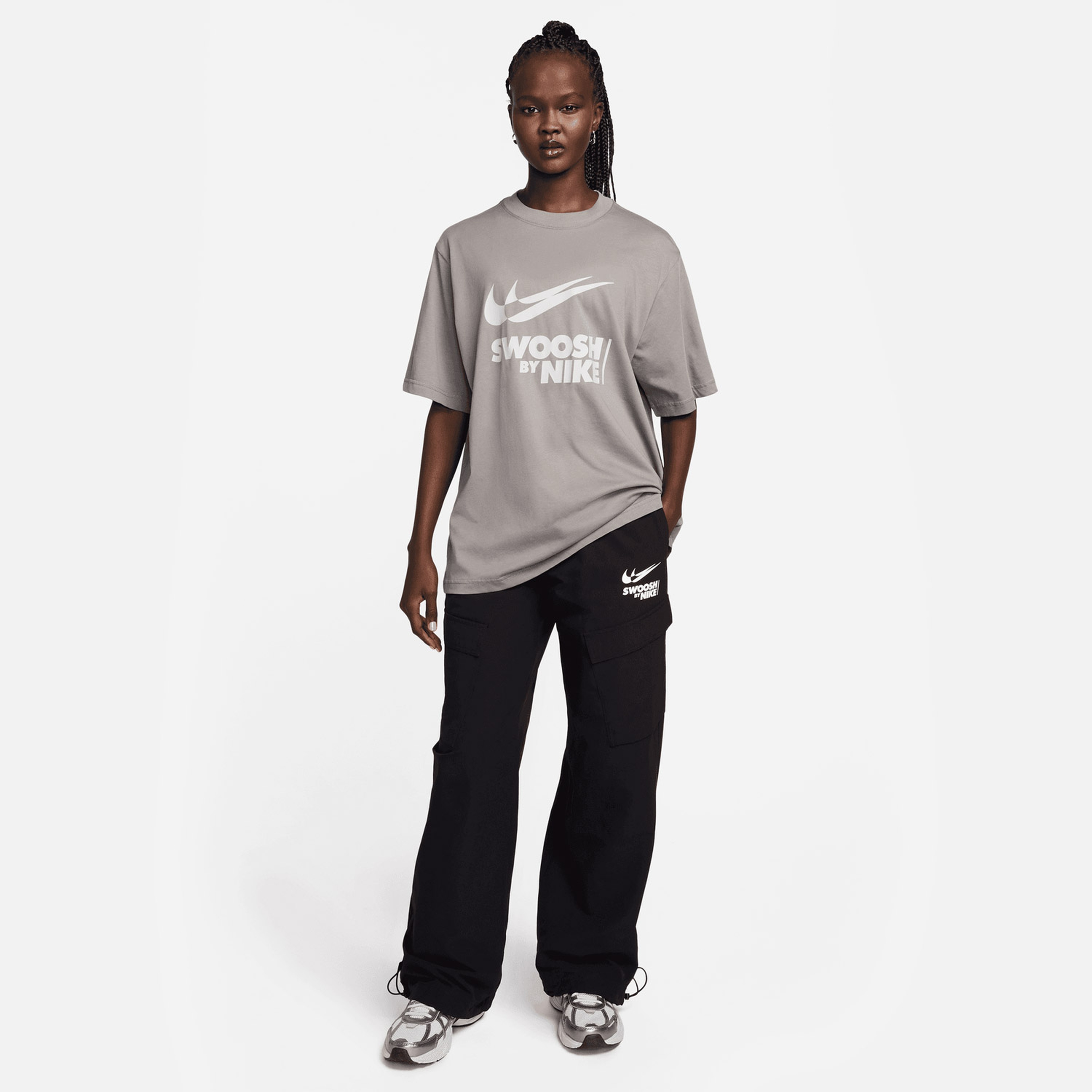 Nike Sleeve T-Shirt Kadın Gri T-Shirt