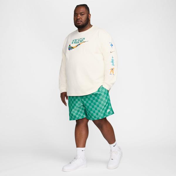 Nike Club Flow Checkers Erkek Yeşil Şort