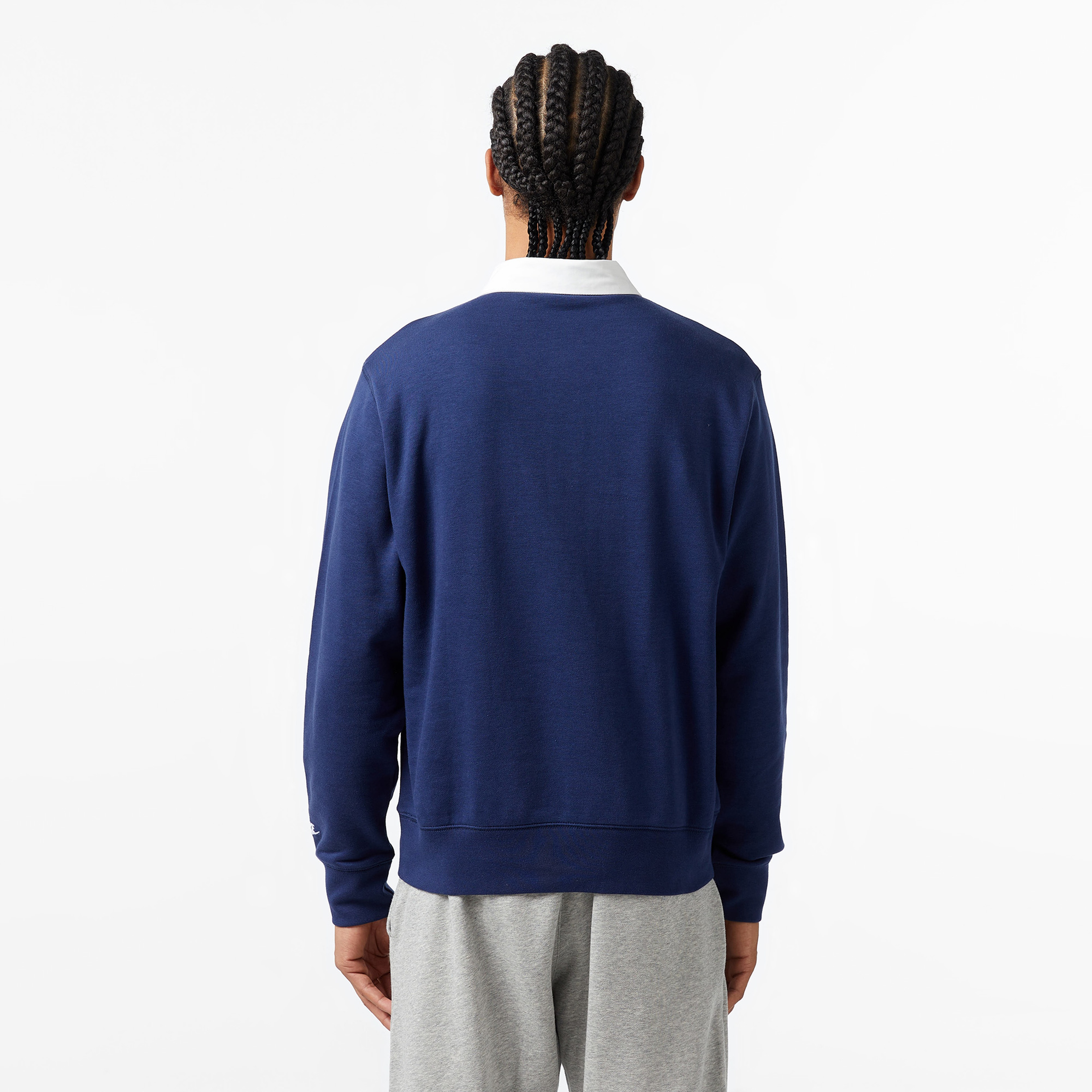 Nike Club Fleece Uzun Kollu Erkek Mavi Polo