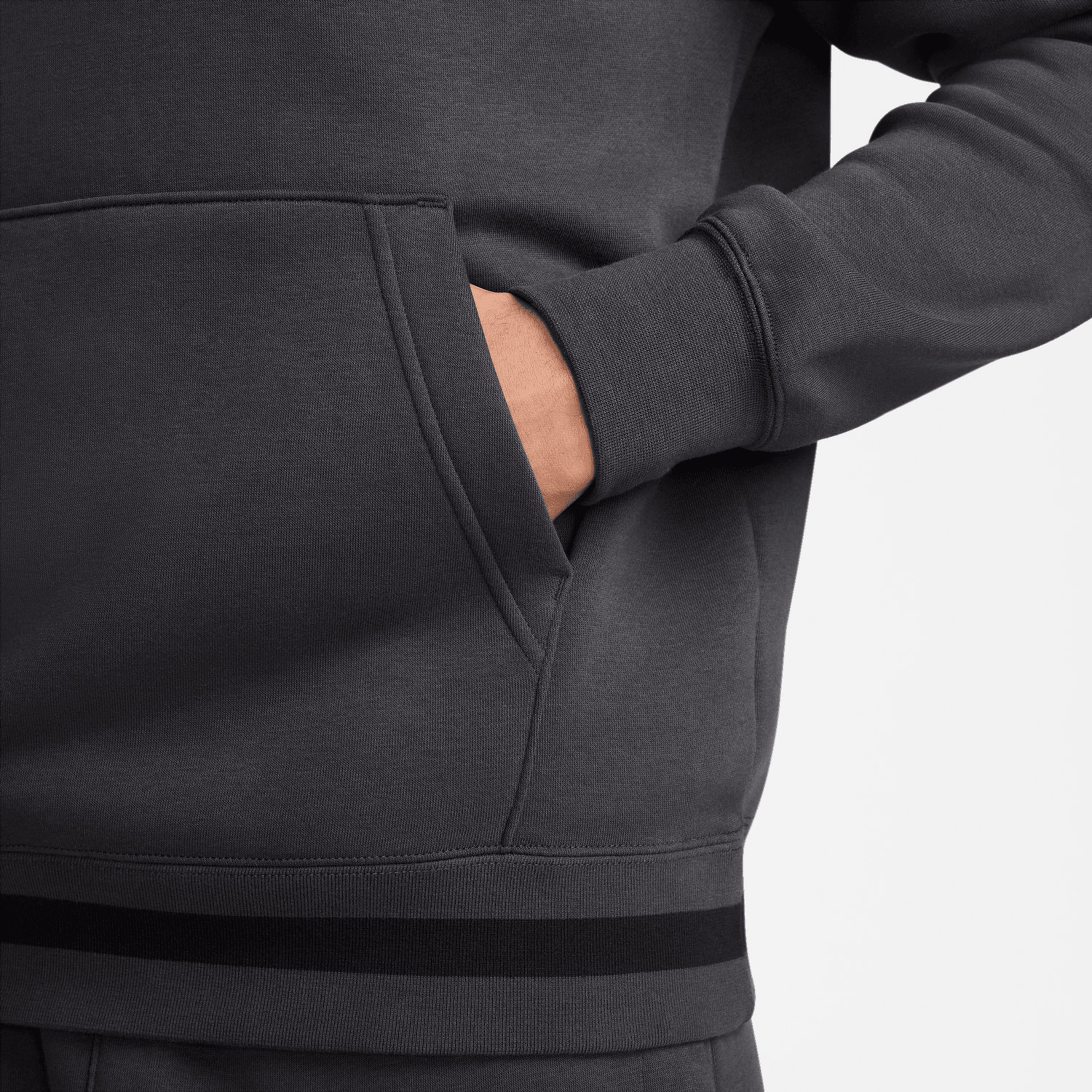 Nike Air Fleece Erkek Gri Hoodie